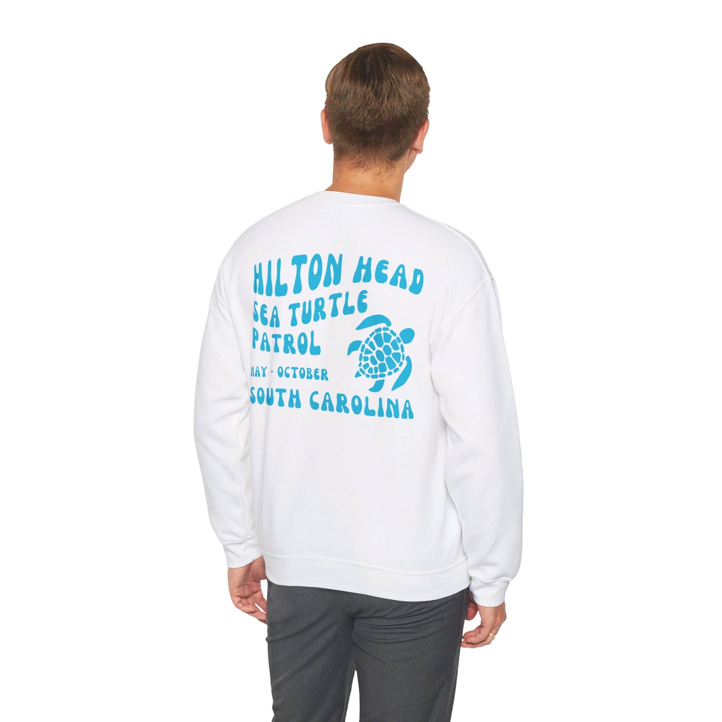 Eco-Friendly Unisex Heavy Blend Crewneck Sweater – Save the Sea Turtles