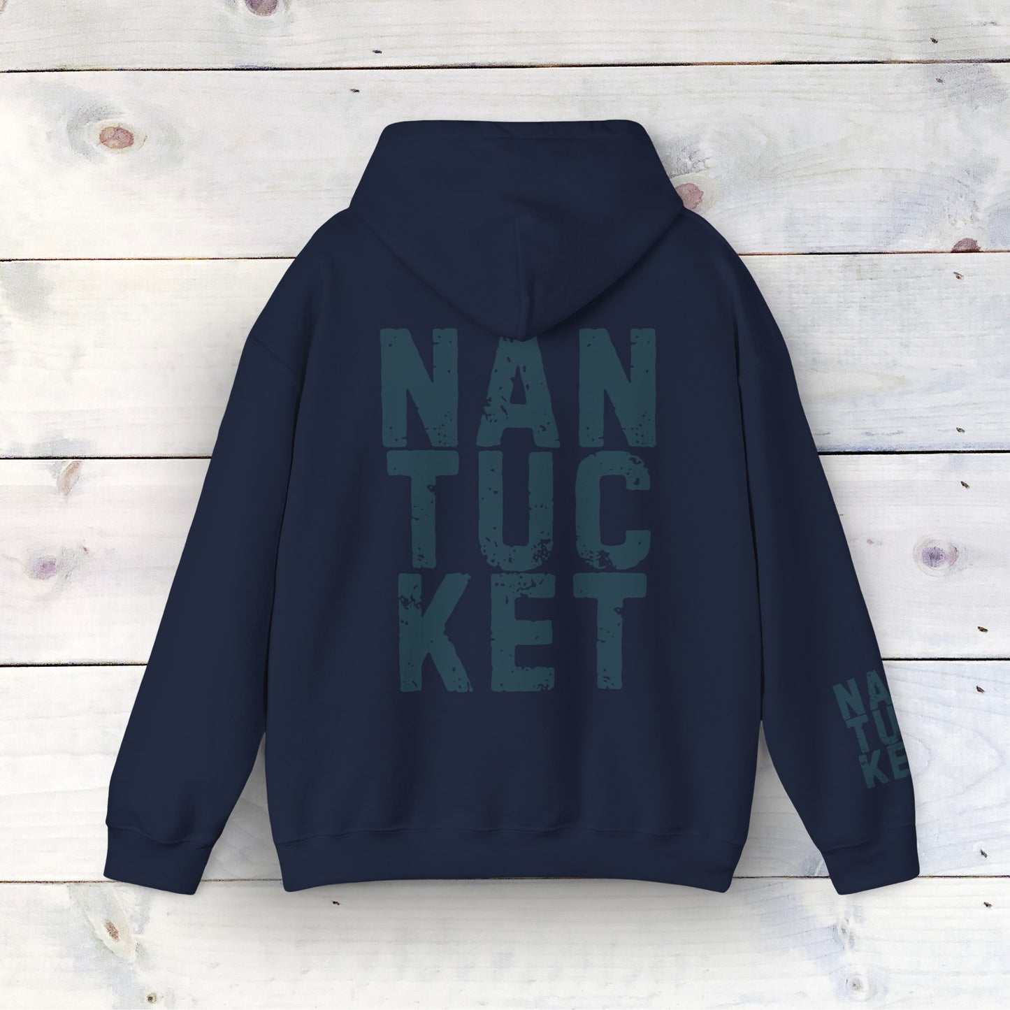 Nantucket Bold Lettering Hoodie - Cozy Unisex Heavy Blend