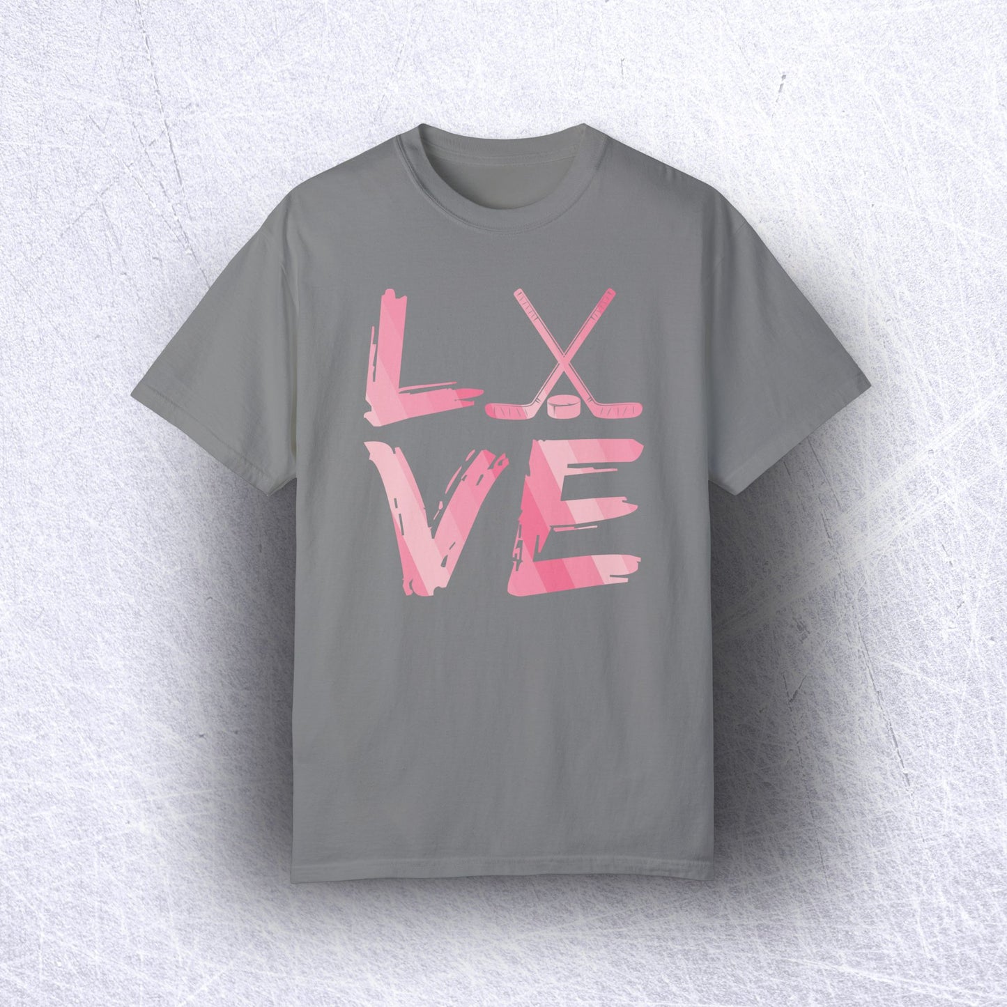 Eco-Friendly Hockey LOVE Unisex T-Shirt | 100% US Ring-Spun Cotton