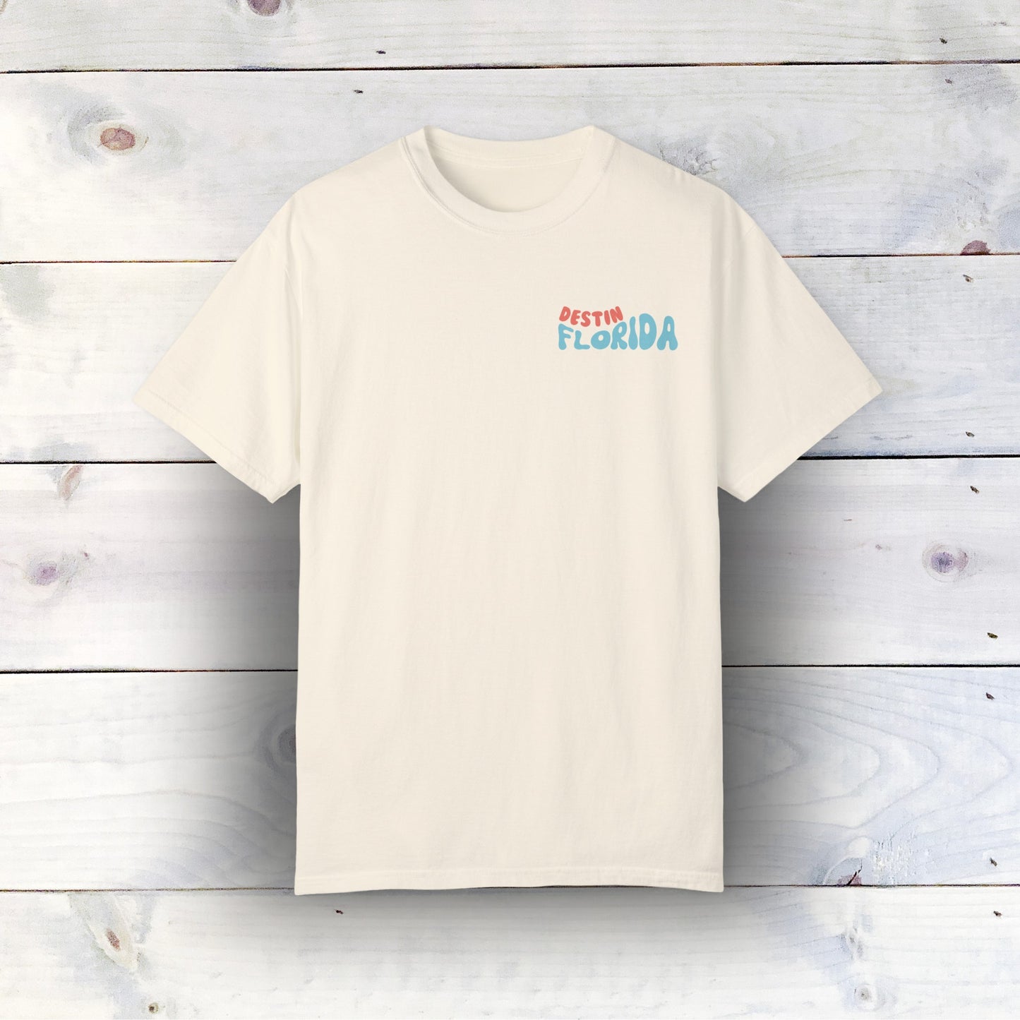 Destin Florida - Garment-Dyed T-Shirt - 100% Ring-Spun Cotton, Relaxed Fit