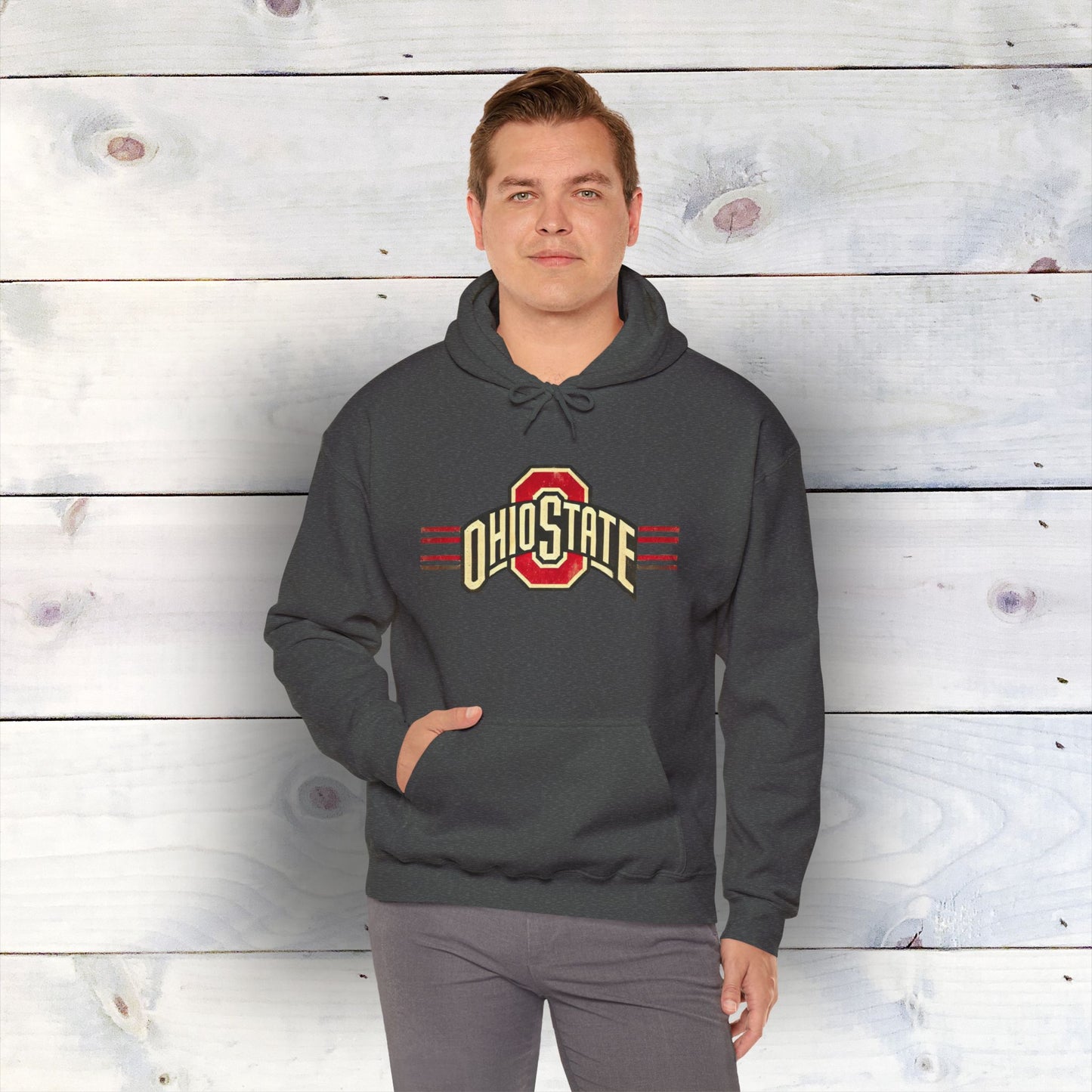 Vintage Ohio State Unisex Heavy Blend™ Hooded Sweatshirt