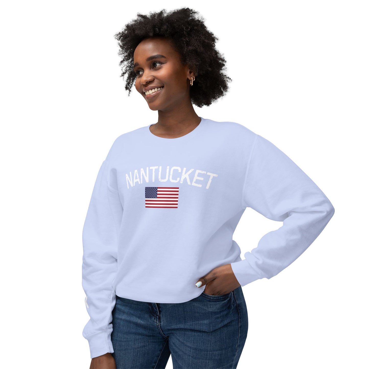 Nantucket Inspired Crewneck Sweatshirt - Soft Ring-Spun Cotton with ACK & Nantucket Design