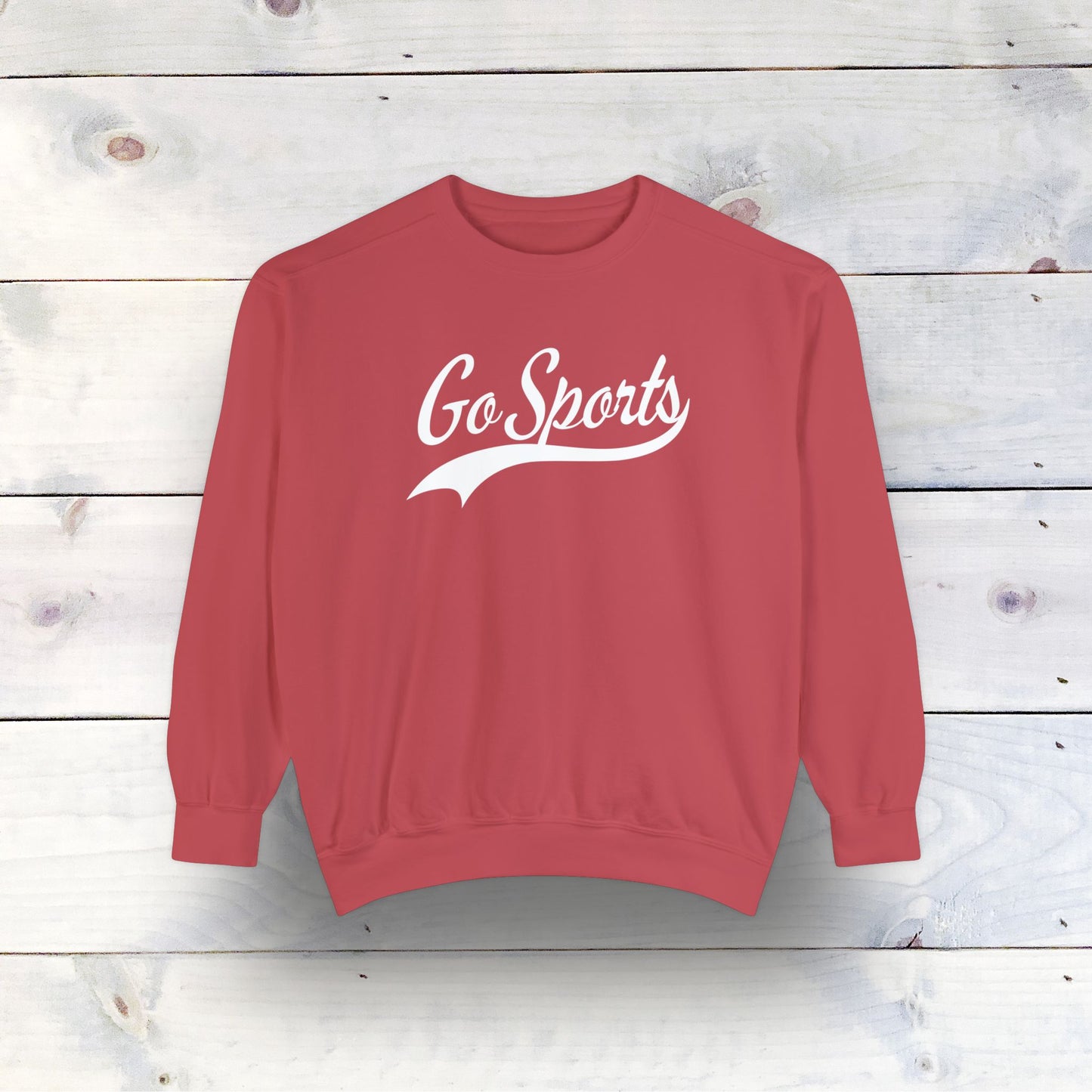 Eco-Friendly Go Sports Garment-Dyed Sweatshirt - Sustainable Ring-Spun Cotton & Polyester Blend