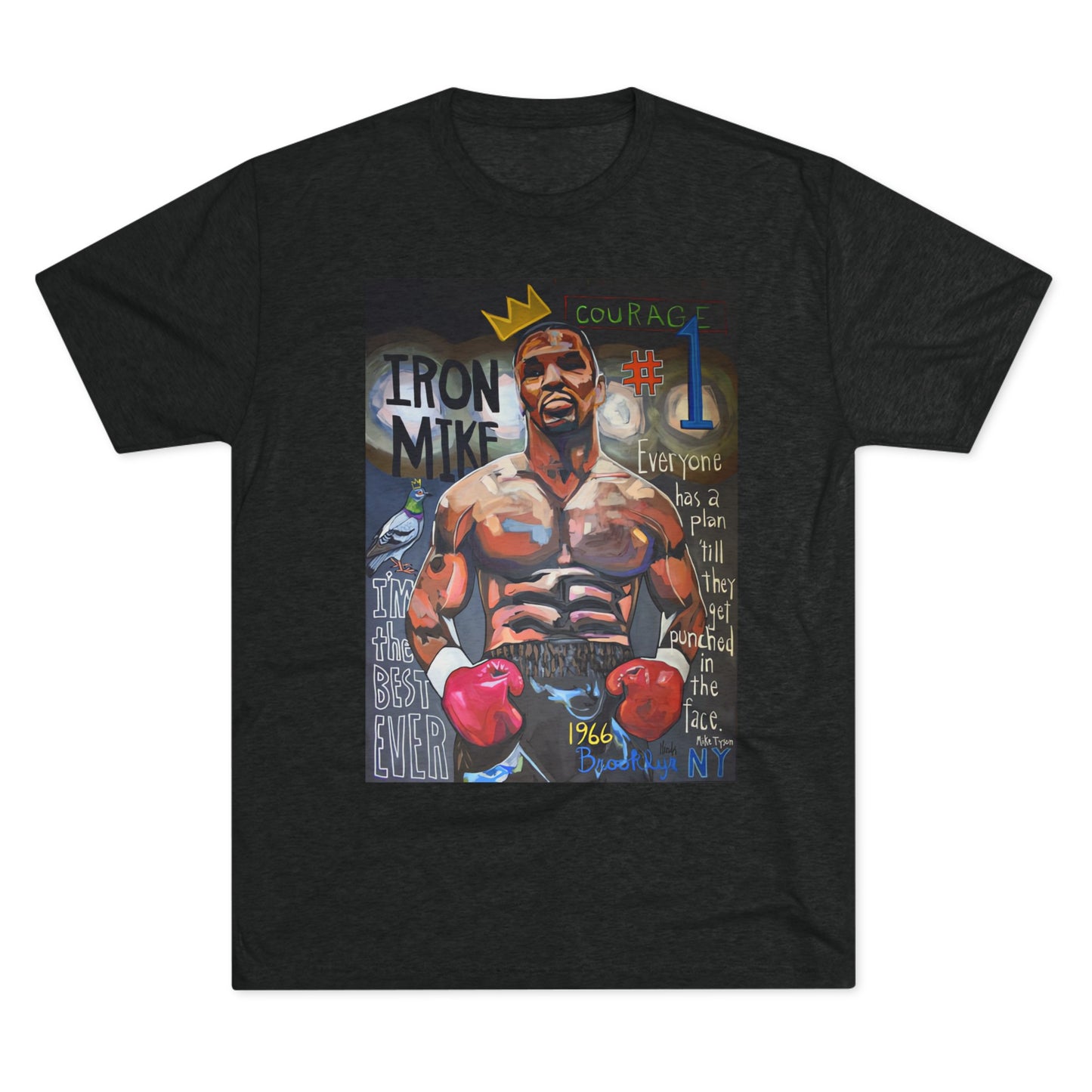 Iron Mike - Legendary Boxer Tribute Tri-Blend T-Shirt - Ultra-Soft, Iconic Fighter Inspired Design