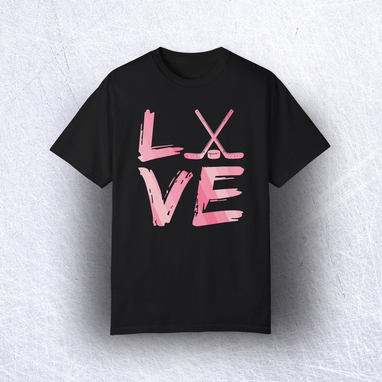 Eco-Friendly Hockey LOVE Unisex T-Shirt | 100% US Ring-Spun Cotton