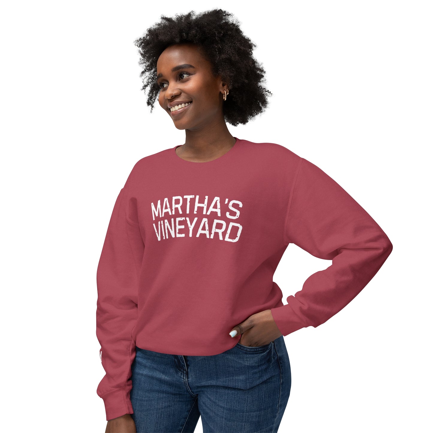 Martha's Vineyard Inspired Crewneck Sweatshirt - Soft Ring-Spun Cotton with MVY & The Vineyard Design