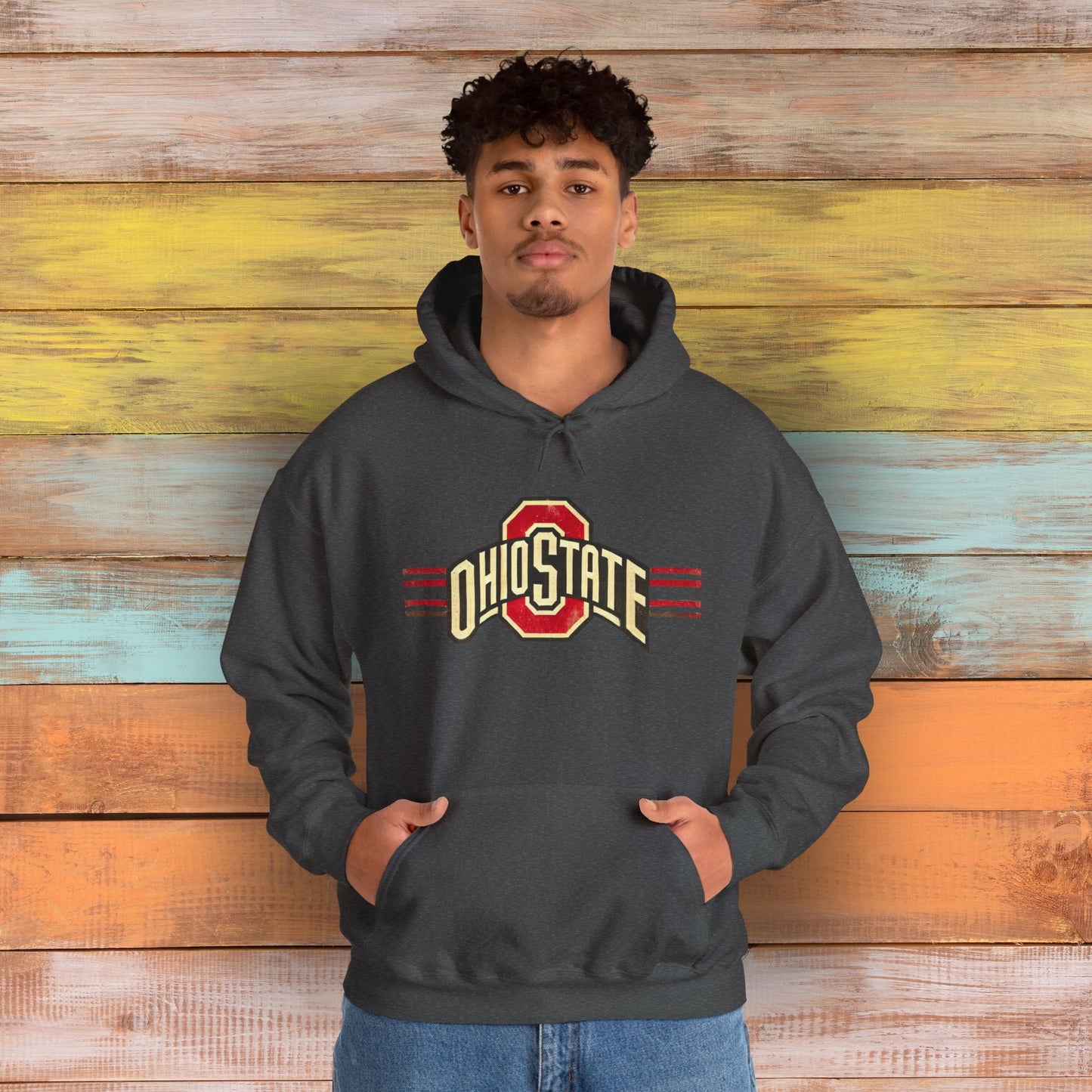 Vintage Ohio State Unisex Heavy Blend™ Hooded Sweatshirt