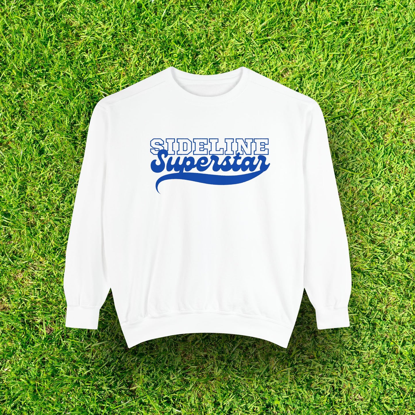 Eco-Friendly Sideline Superstar Garment-Dyed Sweatshirt - Sustainable Ring-Spun Cotton & Polyester Blend