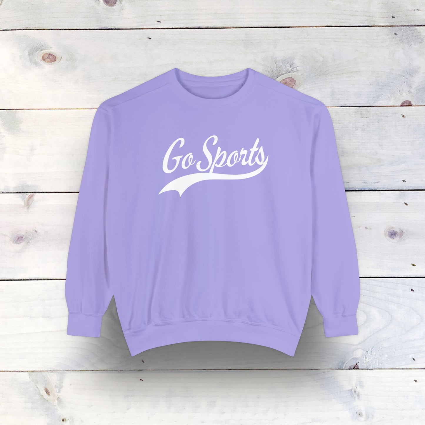 Eco-Friendly Go Sports Garment-Dyed Sweatshirt - Sustainable Ring-Spun Cotton & Polyester Blend