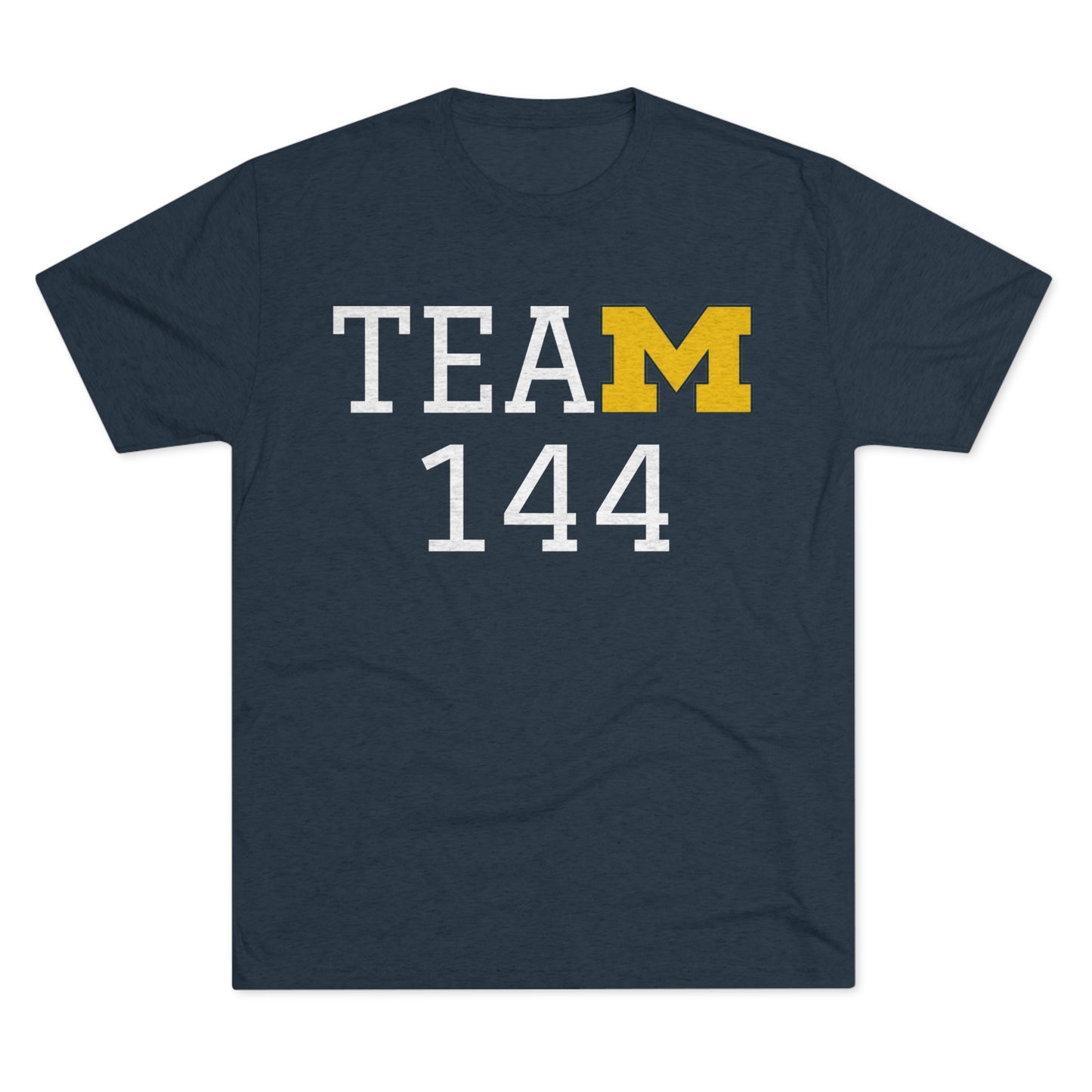 Michigan "Team 144" Tri-Blend Tee: Unbelievably Soft Comfort with a Stylish Edge - Perfect for Enthusiasts!