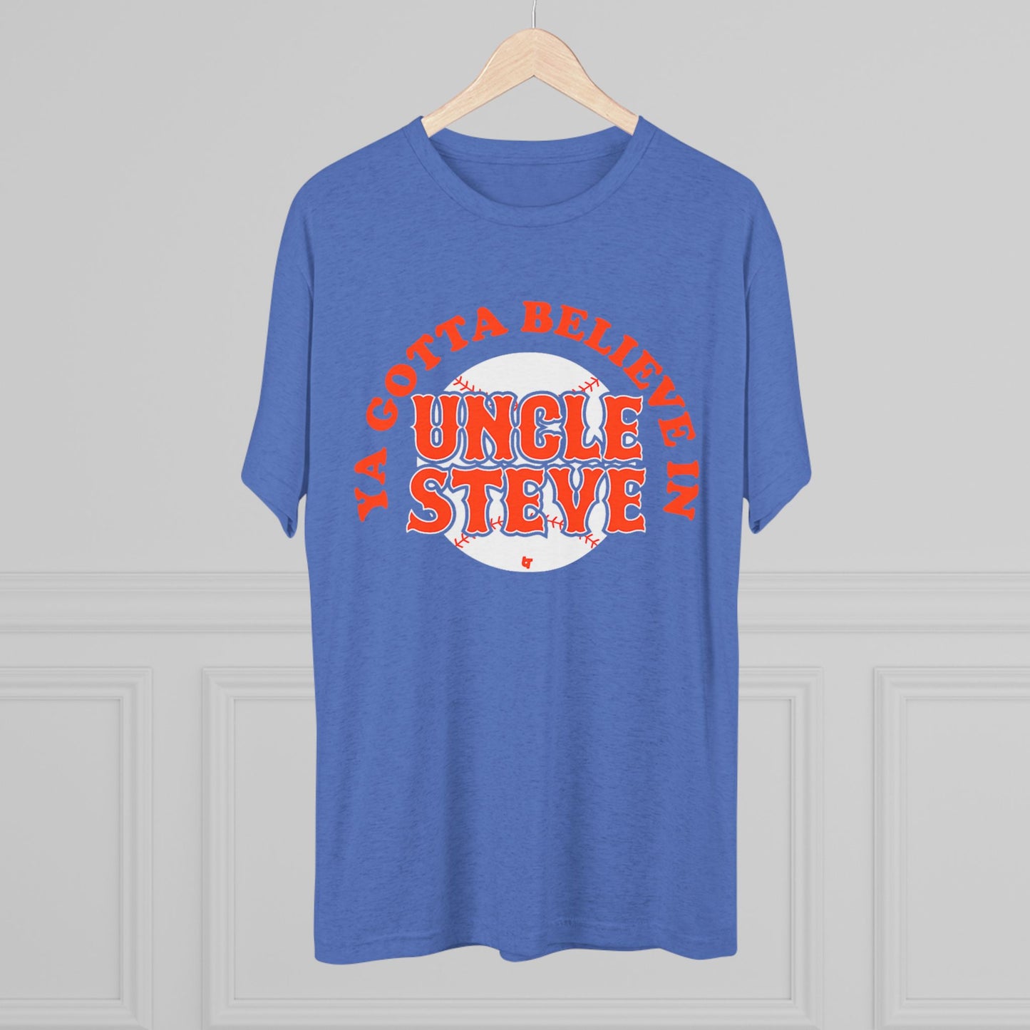 Uncle Steve Tribute T-Shirt - Soft Tri-Blend Fabric - Essential Mets Fan Apparel