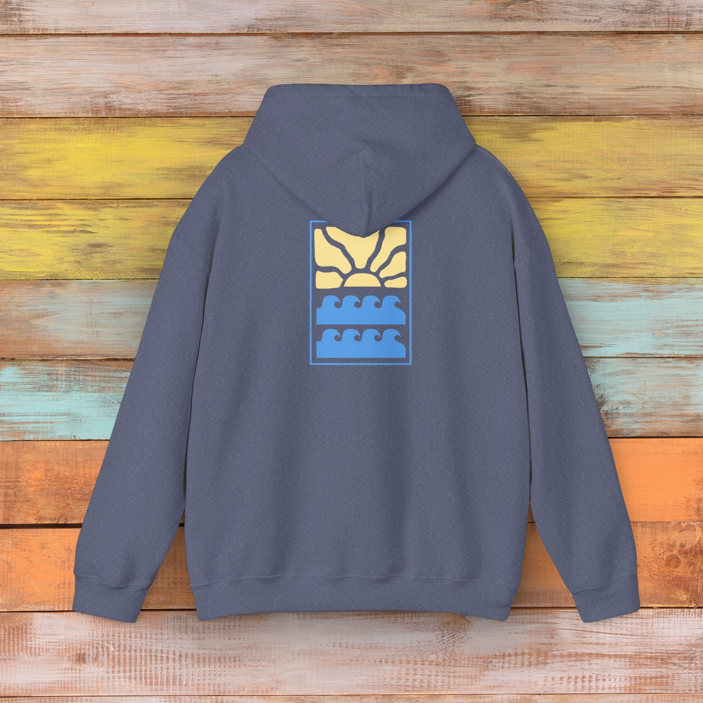 Sun & Waves - Cozy Comfort Unisex Heavy Blend Hooded Sweatshirt: Warmth Meets Style