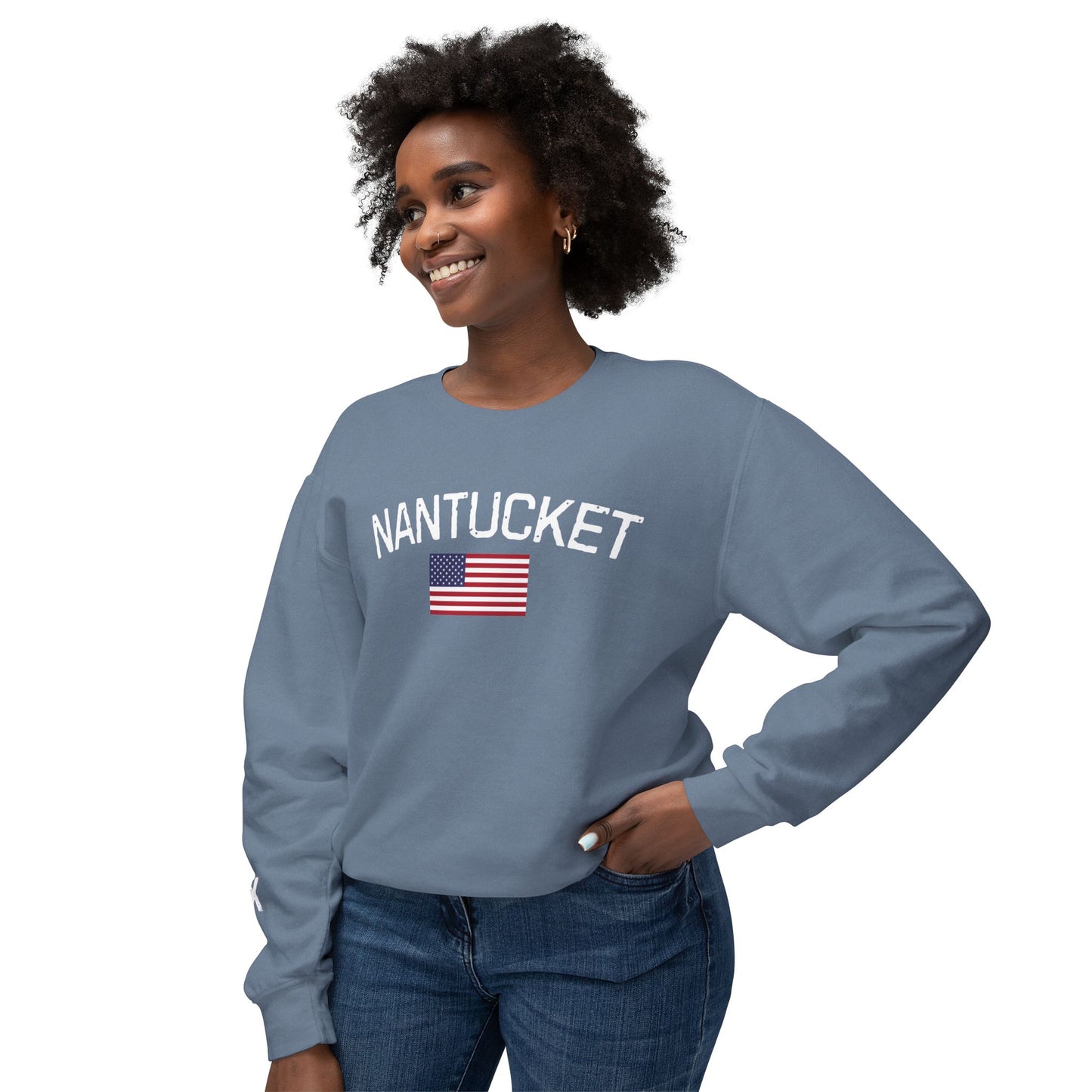 Nantucket Inspired Crewneck Sweatshirt - Soft Ring-Spun Cotton with ACK & Nantucket Design