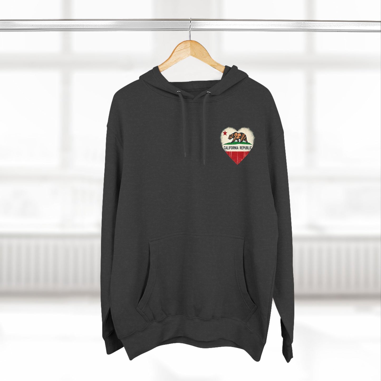 California Republic Heart Hoodie – Vintage Design Supporting Wildfire Relief