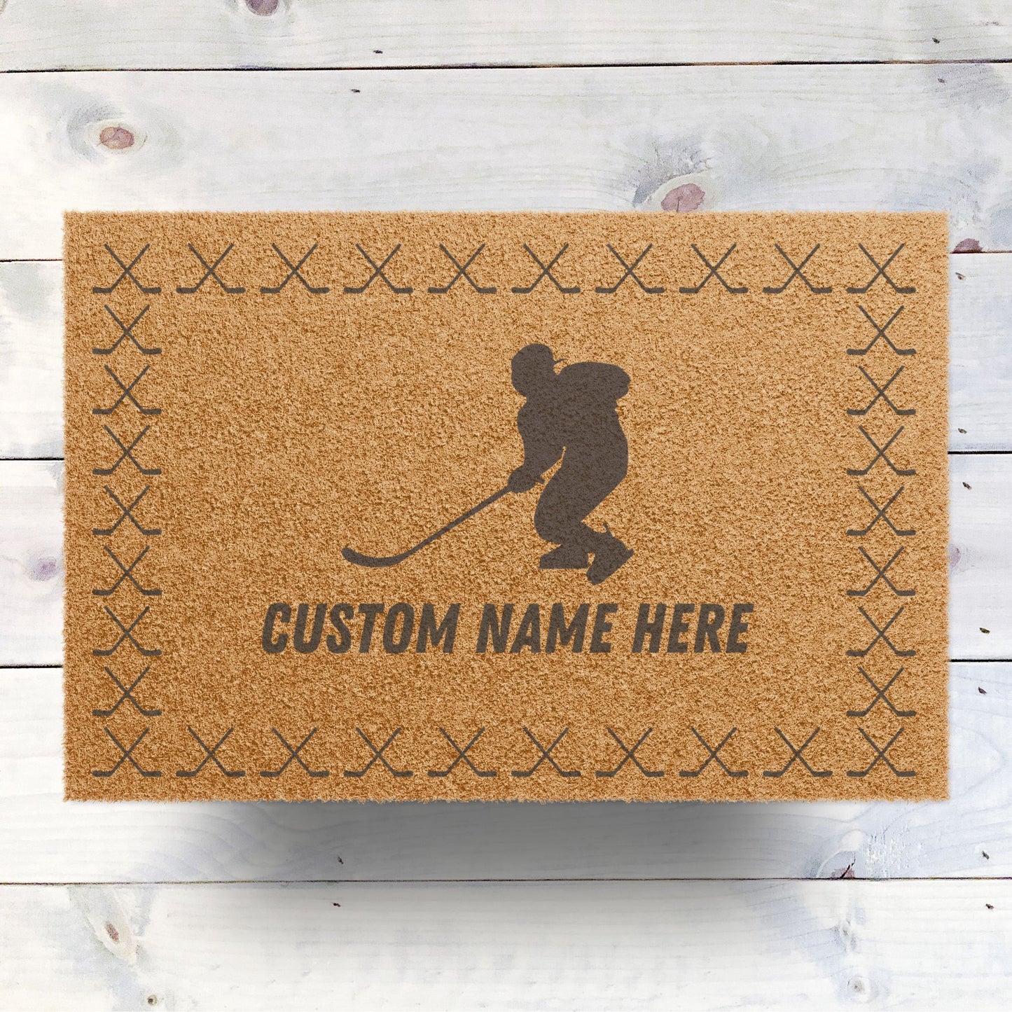 Custom Hockey Mat for Hockey Families - Outdoor Entryway Mat