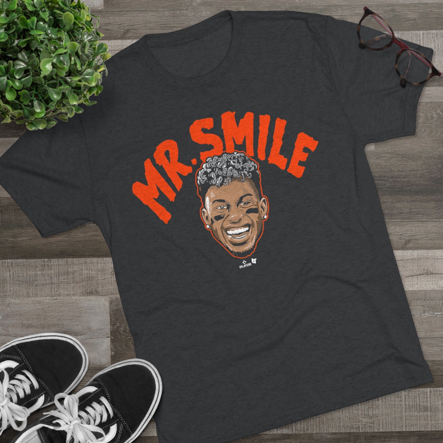 Francisco Lindor 'Mr. Smile' Tri-Blend T-Shirt - Premium Soft Fan Gear for Mets Enthusiasts