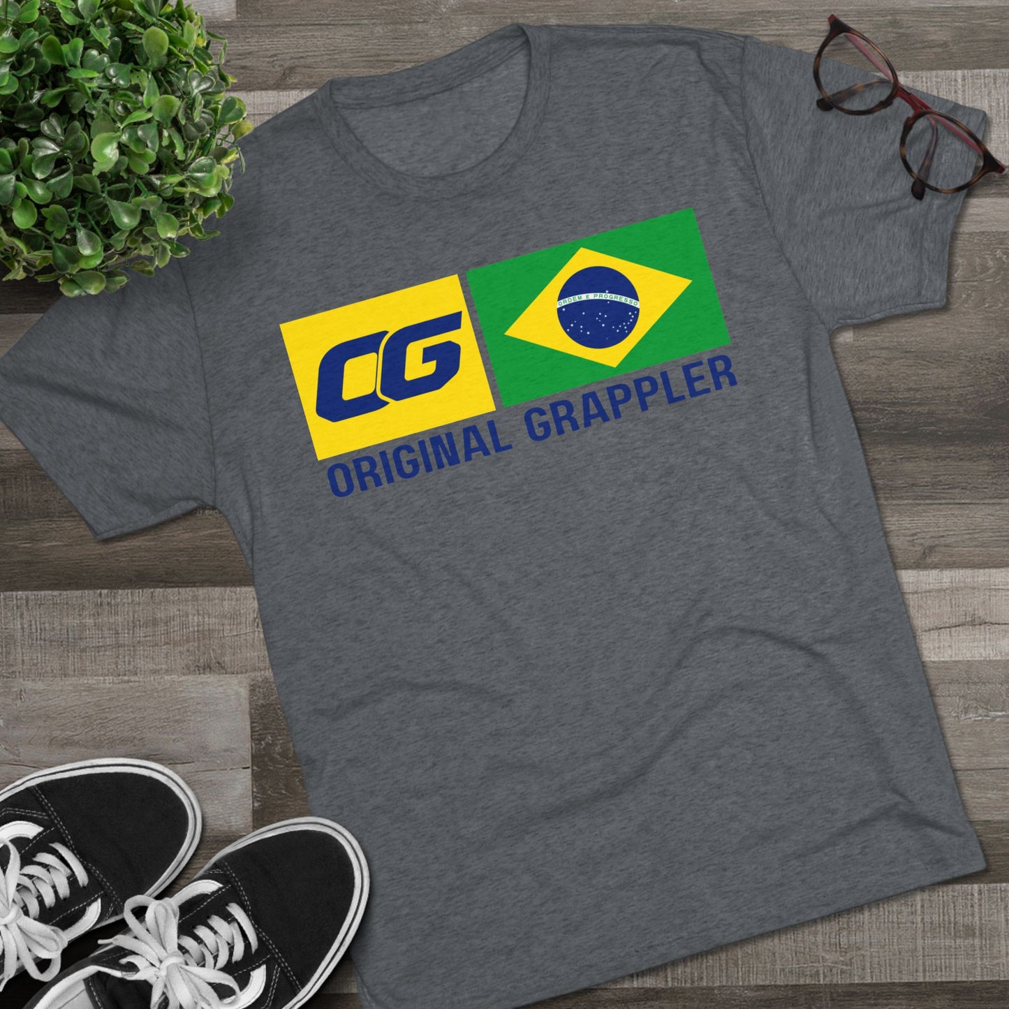 Brazil - Original Grappler - Unisex Tri-Blend Crew Tee