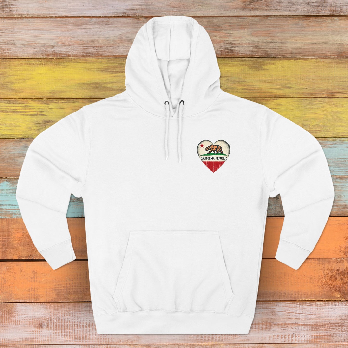 California Republic Heart Hoodie – Vintage Design Supporting Wildfire Relief