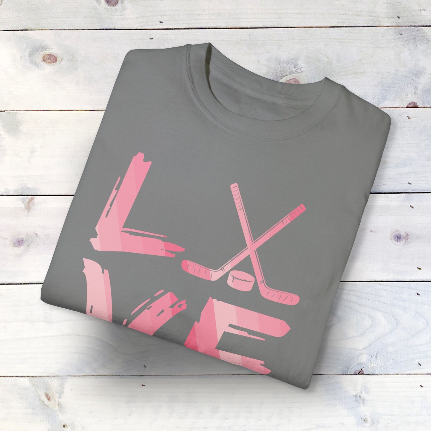 Eco-Friendly Hockey LOVE Unisex T-Shirt | 100% US Ring-Spun Cotton