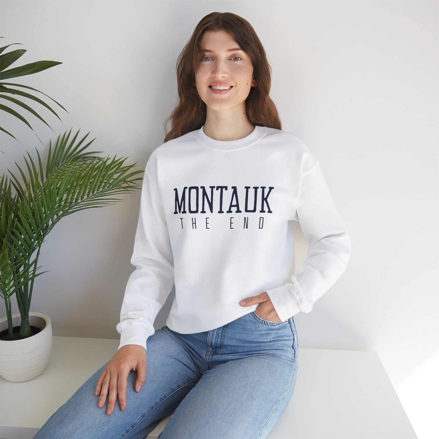 Montauk Essential Cozy Hoodie - Unisex Heavy Blend™ Crewneck Sweatshirt