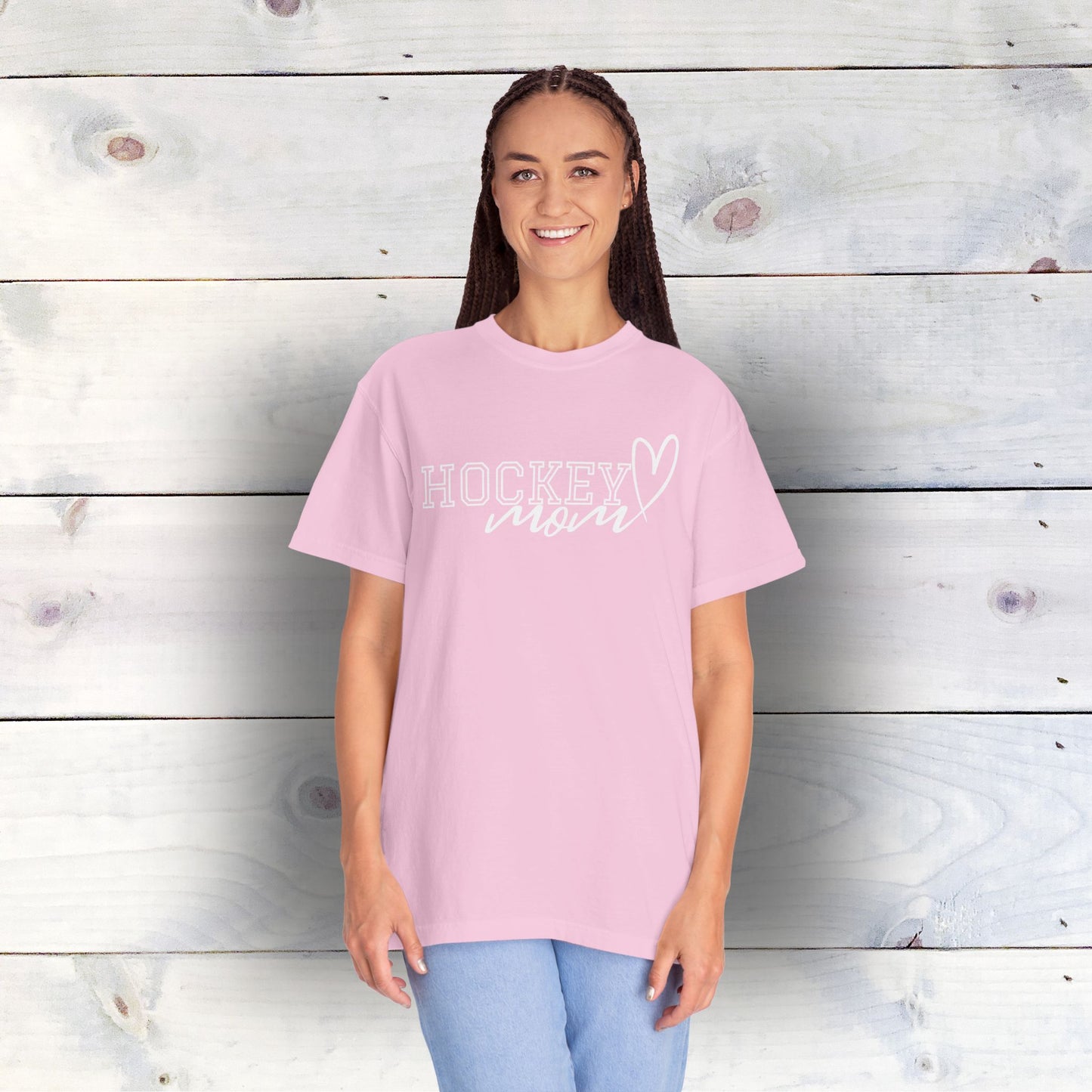 Eco-Friendly Hockey Mom Heart T-Shirt | 100% US Ring-Spun Cotton