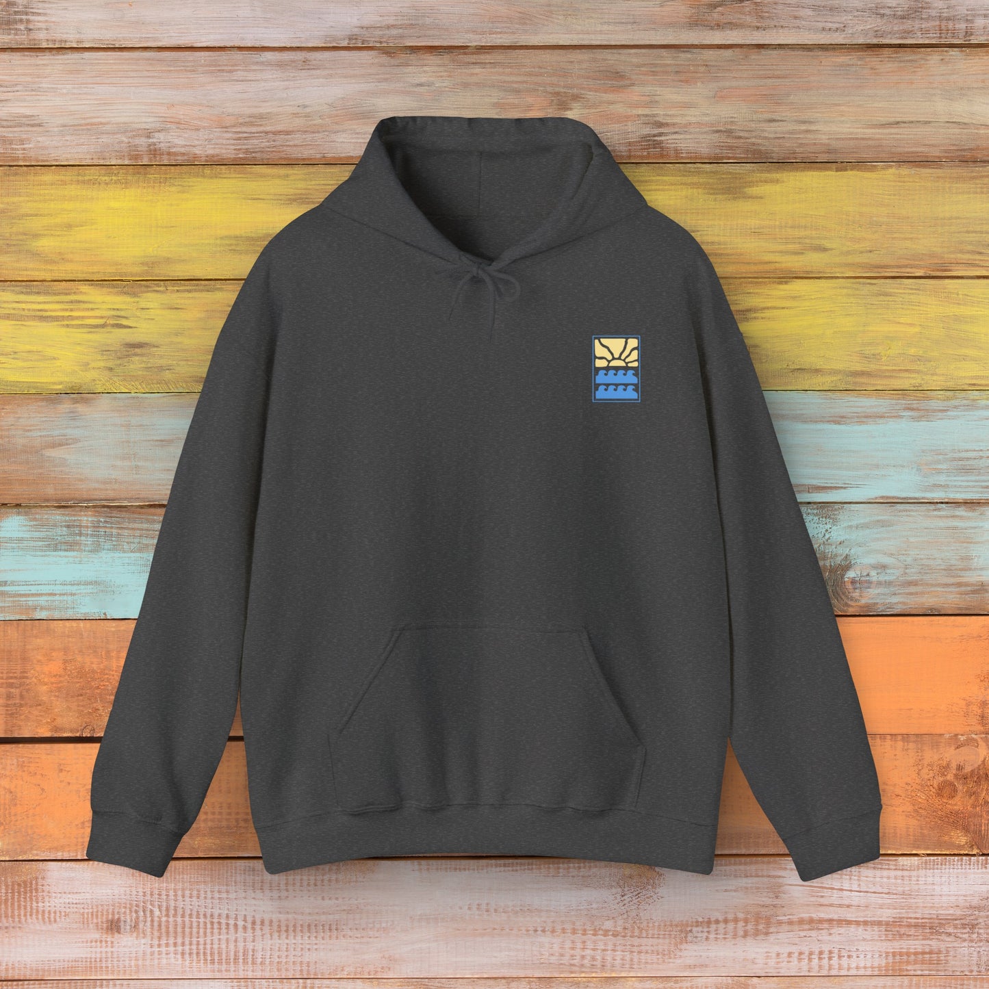 Sun & Waves - Cozy Comfort Unisex Heavy Blend Hooded Sweatshirt: Warmth Meets Style