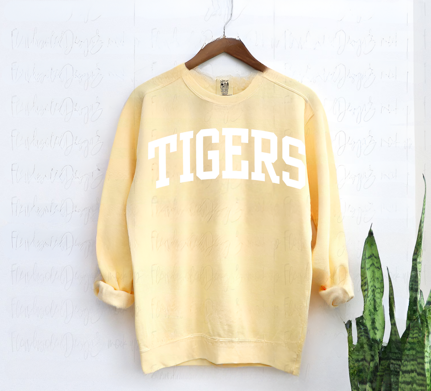 Eco-Friendly TIGERS Garment-Dyed Sweatshirt - Sustainable Ring-Spun Cotton & Polyester Blend