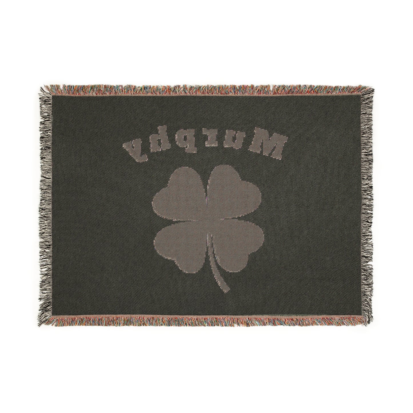 Personalized Shamrock Woven Blanket | Cozy Home Decor for St. Patrick's Day