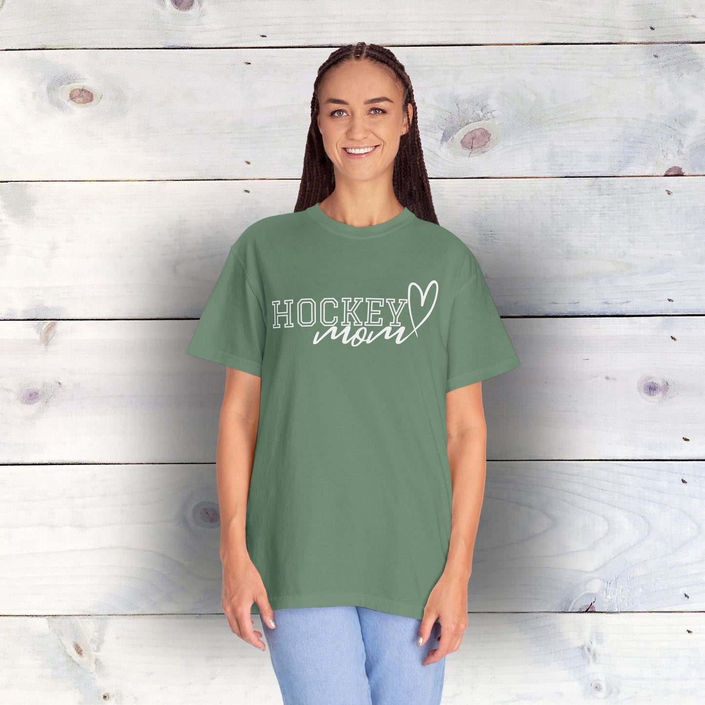 Eco-Friendly Hockey Mom Heart T-Shirt | 100% US Ring-Spun Cotton