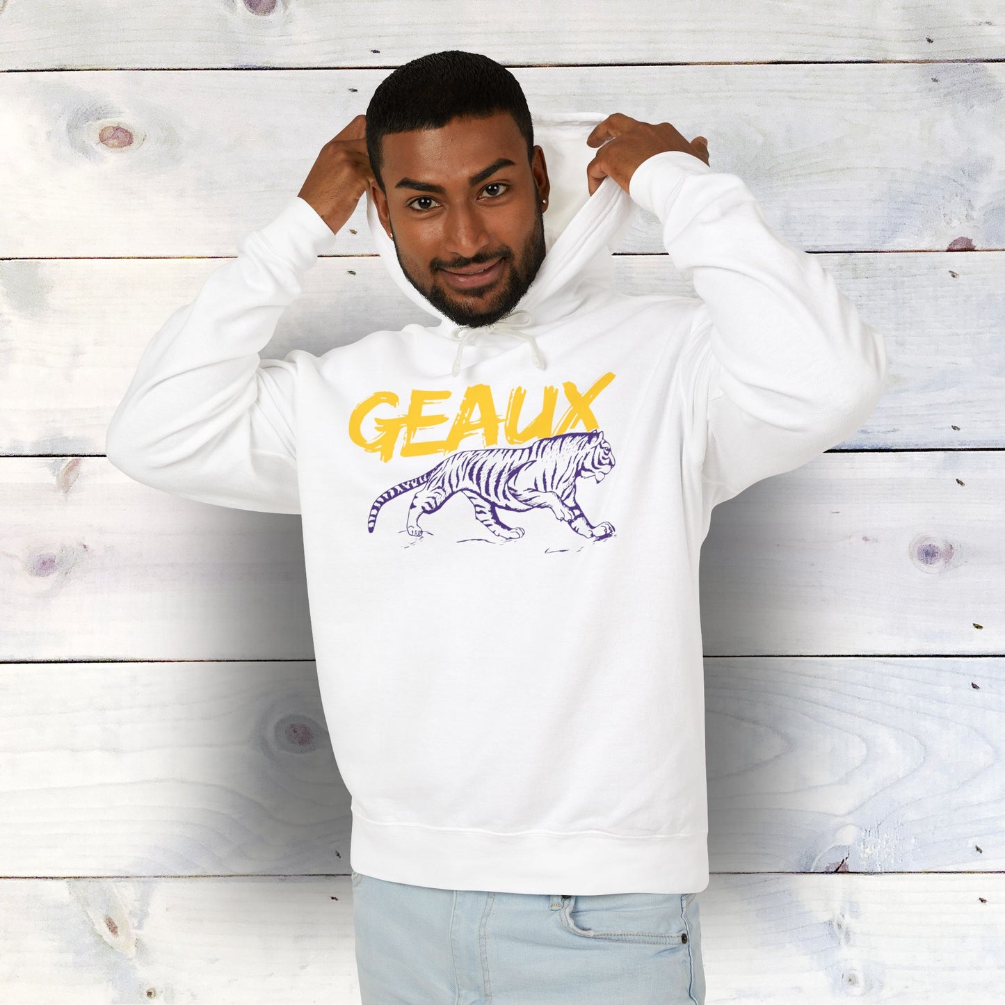 Geaux Tigers Unisex Lightweight Hooded Sweatshirt