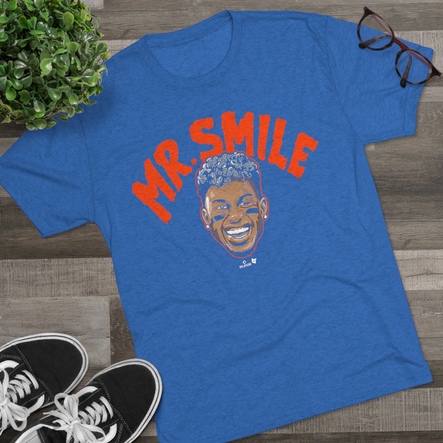 Francisco Lindor 'Mr. Smile' Tri-Blend T-Shirt - Premium Soft Fan Gear for Mets Enthusiasts