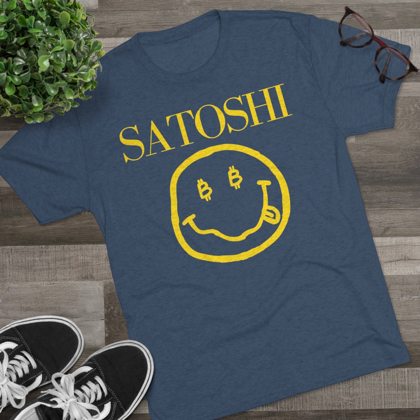 Satoshi Tribute Bitcoin T-Shirt: Unisex Tri-Blend Cryptocurrency Tee - Comfort & Style