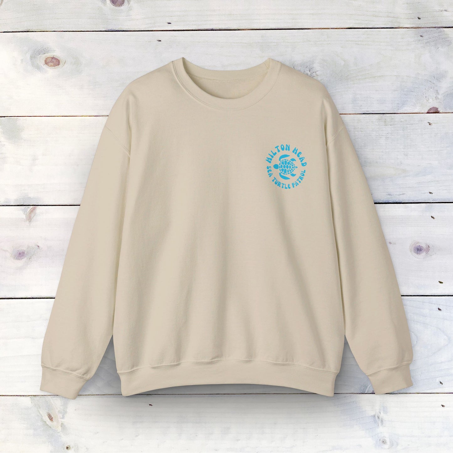 Eco-Friendly Unisex Heavy Blend Crewneck Sweater – Save the Sea Turtles