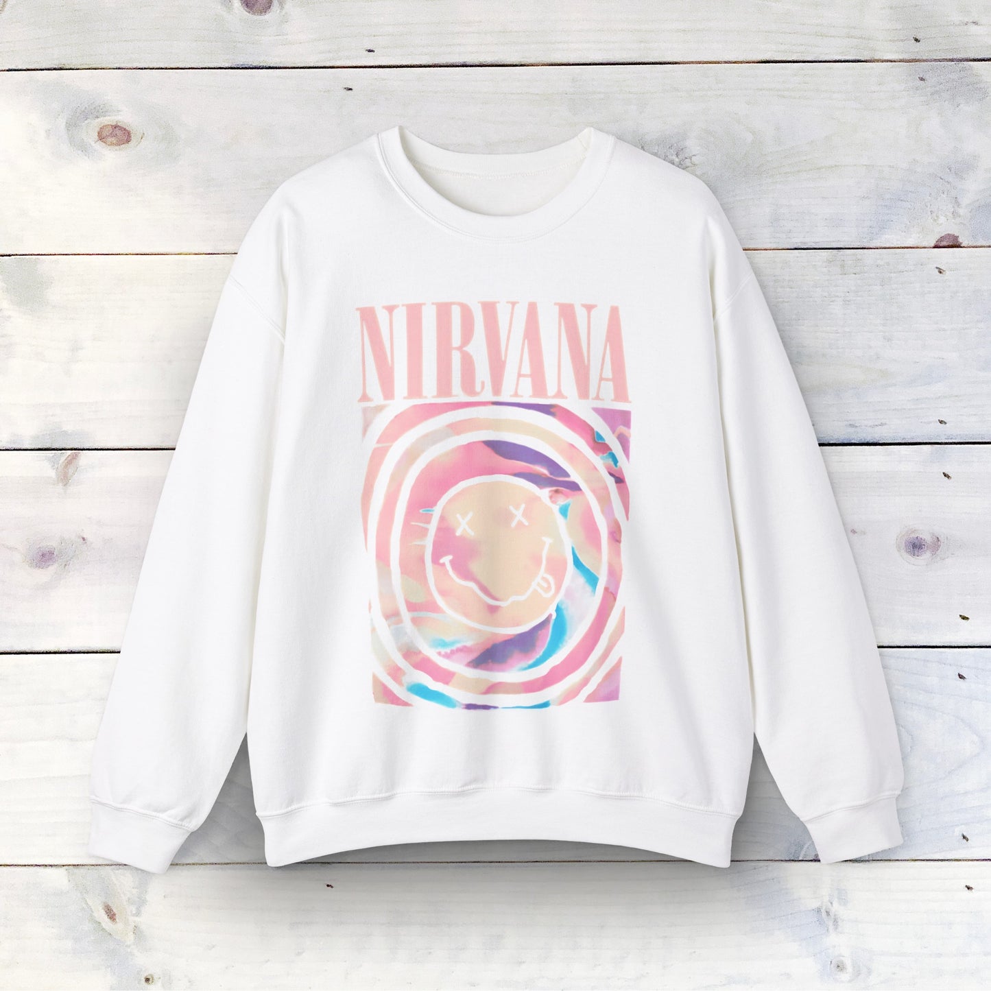 Nirvana-Inspired Unisex Heavy Blend Crewneck Sweatshirt: Comfort, Style, and Ethical Craftsmanship