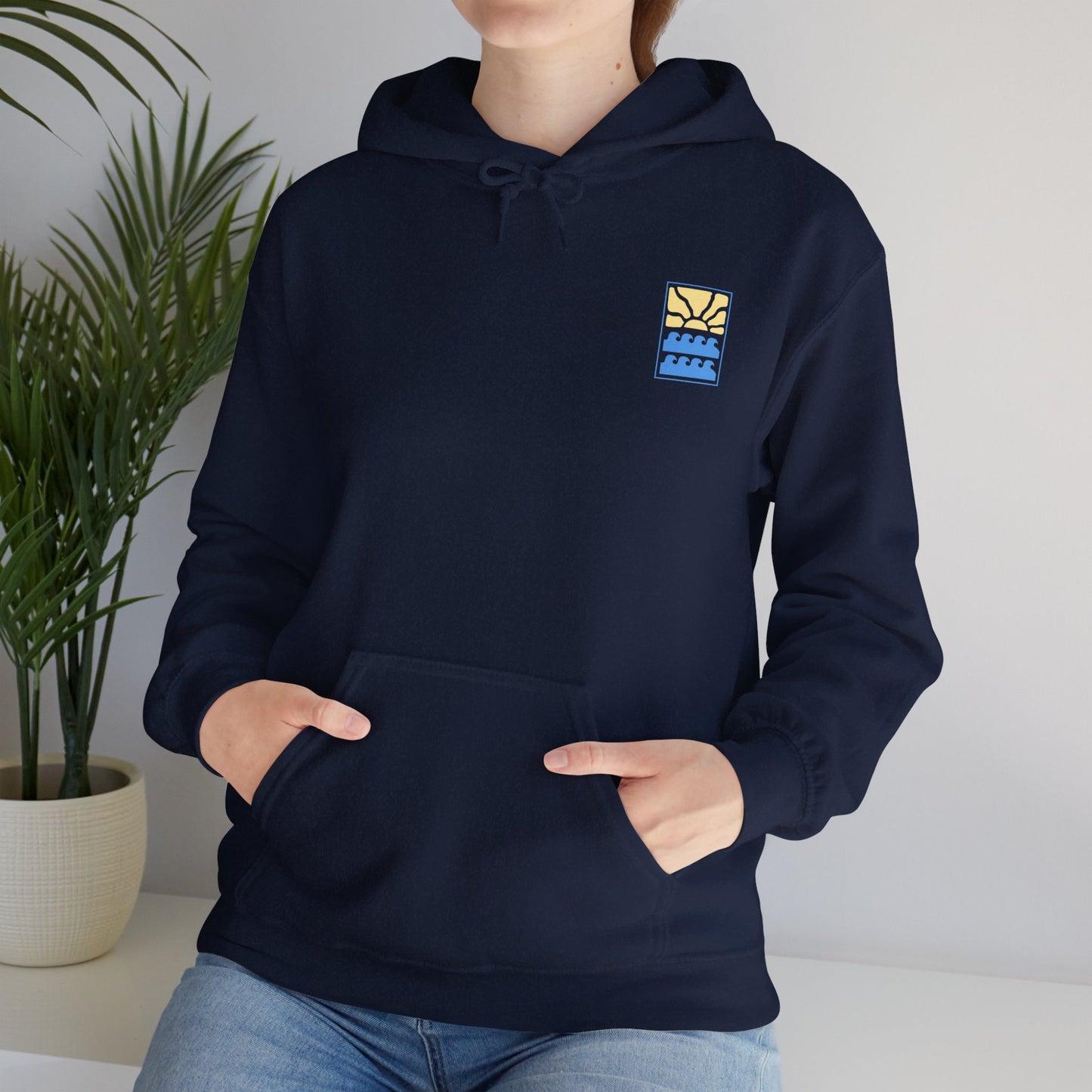 Sun & Waves - Cozy Comfort Unisex Heavy Blend Hooded Sweatshirt: Warmth Meets Style