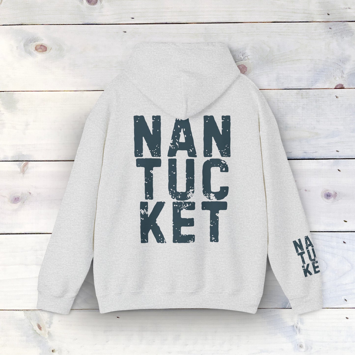 Nantucket Bold Lettering Hoodie - Cozy Unisex Heavy Blend