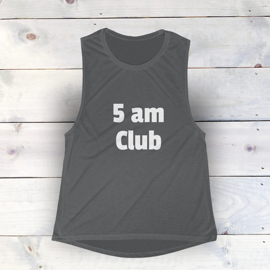 5 Am Club- Women's Flowing Breeze Muscle Tee: Lightweight, Versatile, and Comfortable