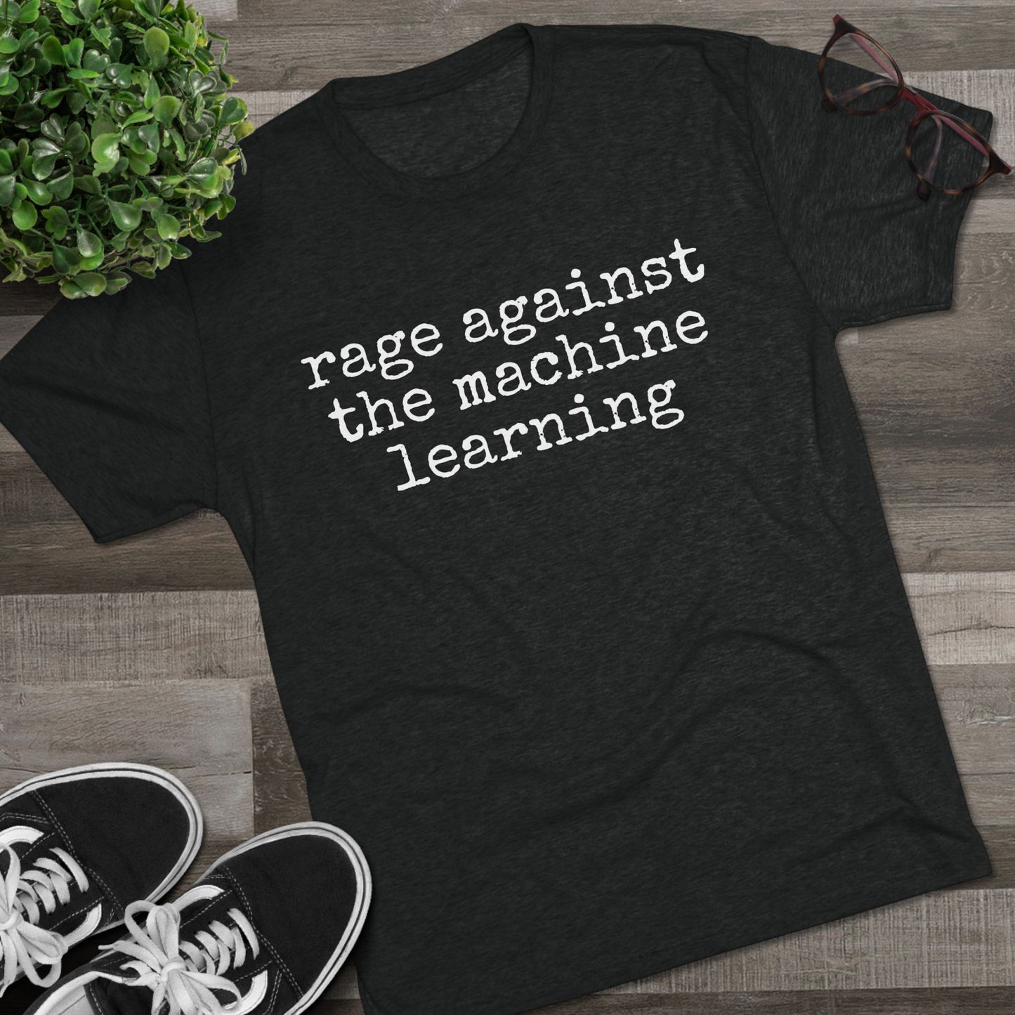 rage against the machine learning - Unisex Tri-Blend Crew Tee