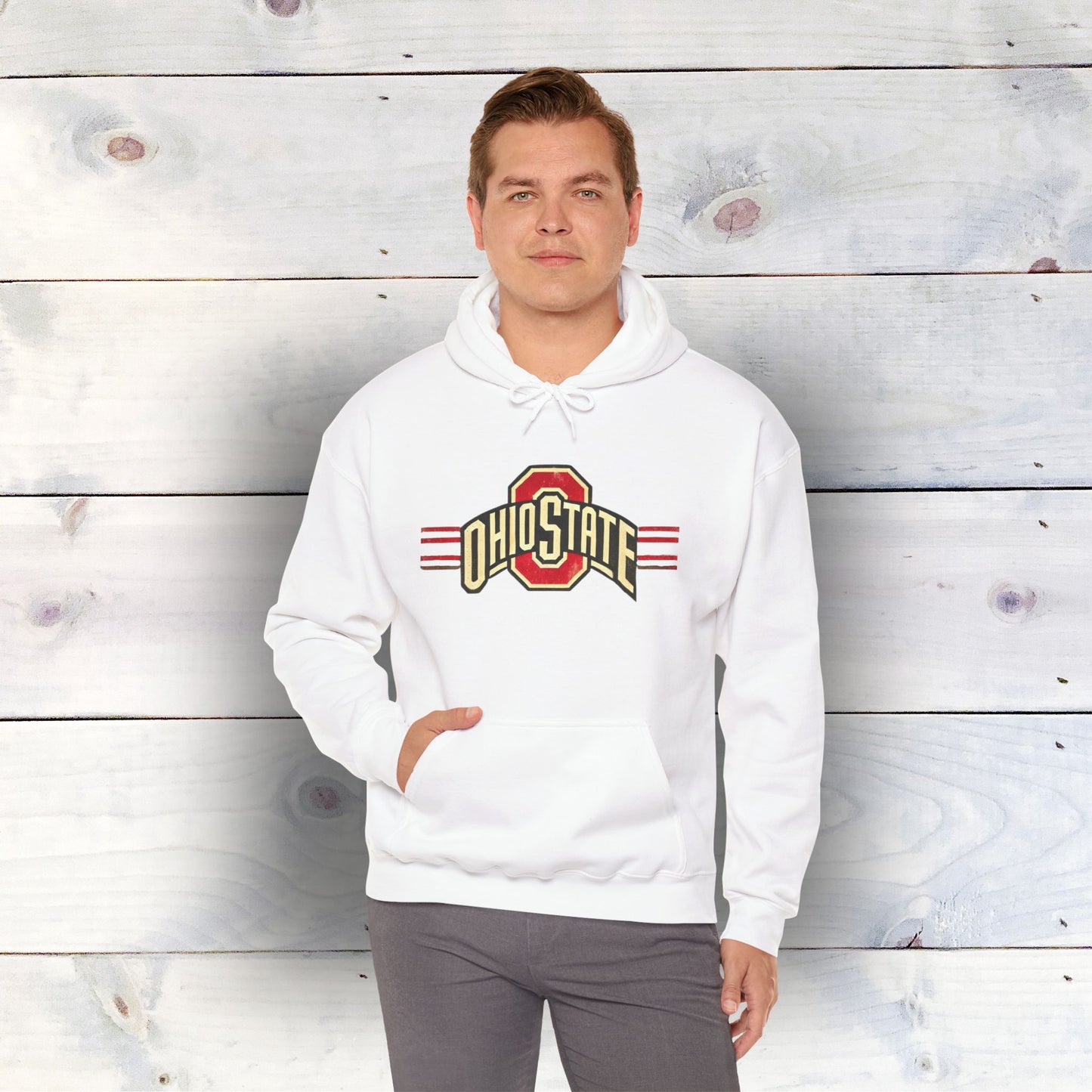 Vintage Ohio State Unisex Heavy Blend™ Hooded Sweatshirt