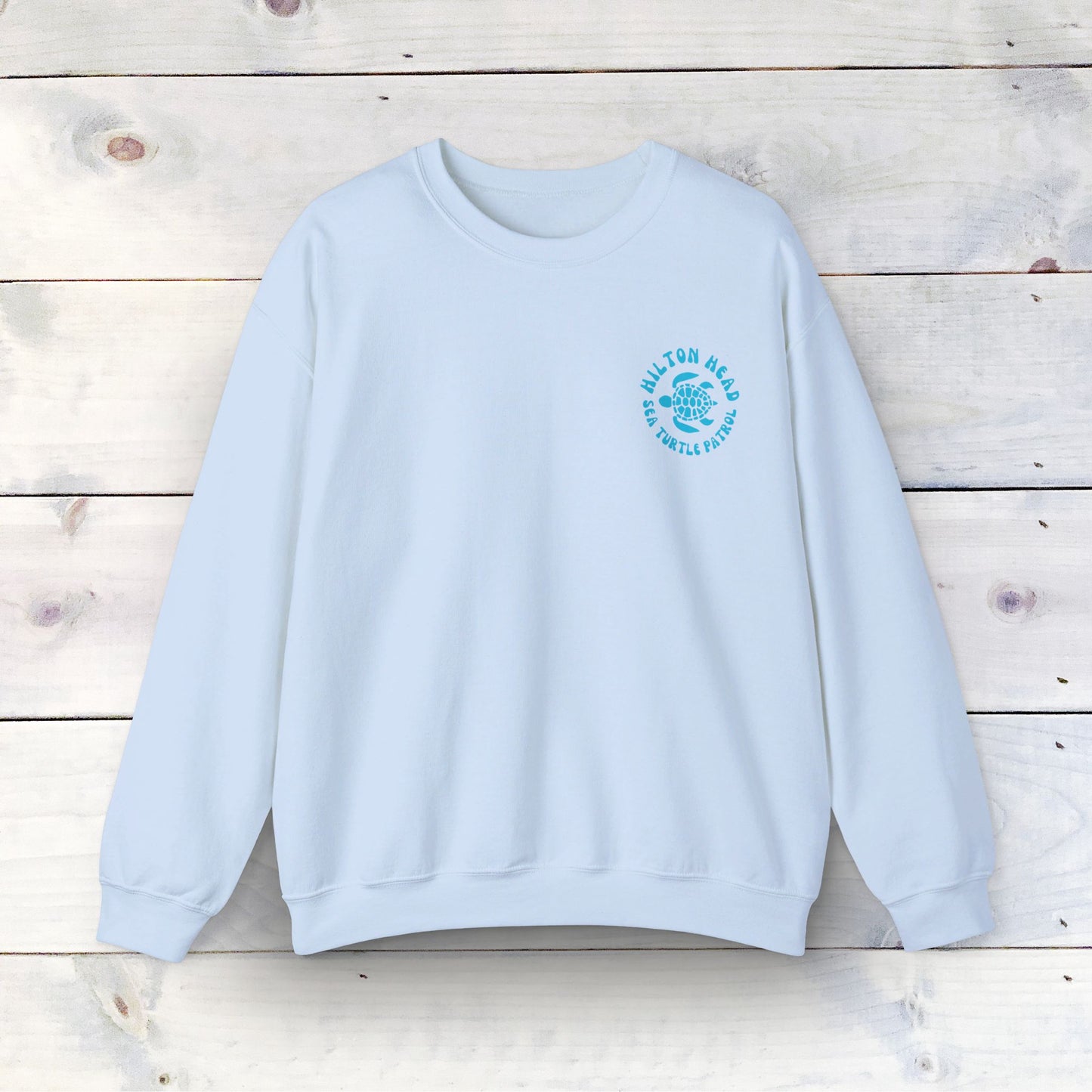 Eco-Friendly Unisex Heavy Blend Crewneck Sweater – Save the Sea Turtles