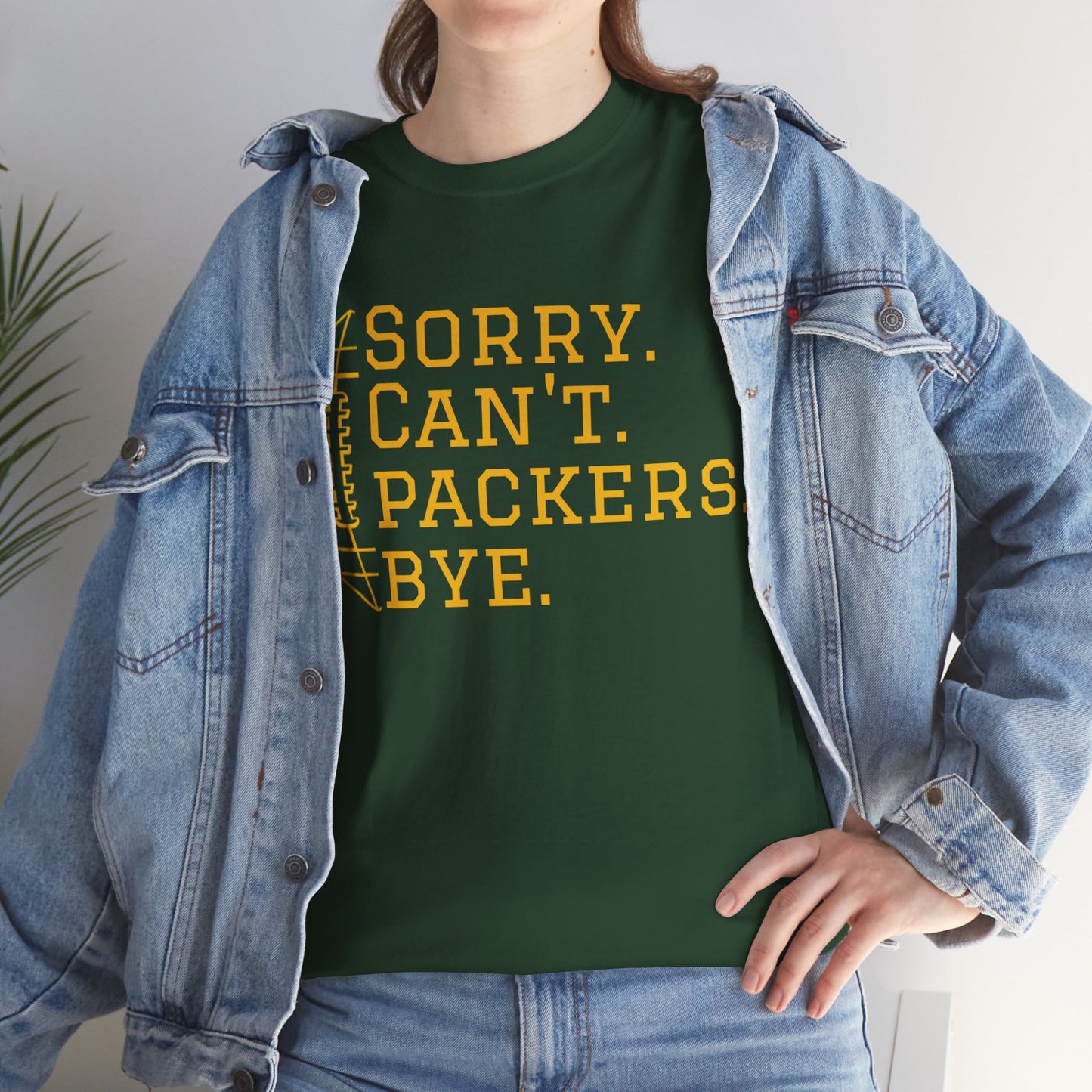 Sorry. Cant. Packers. Bye.  - Unisex Heavy Cotton Tee