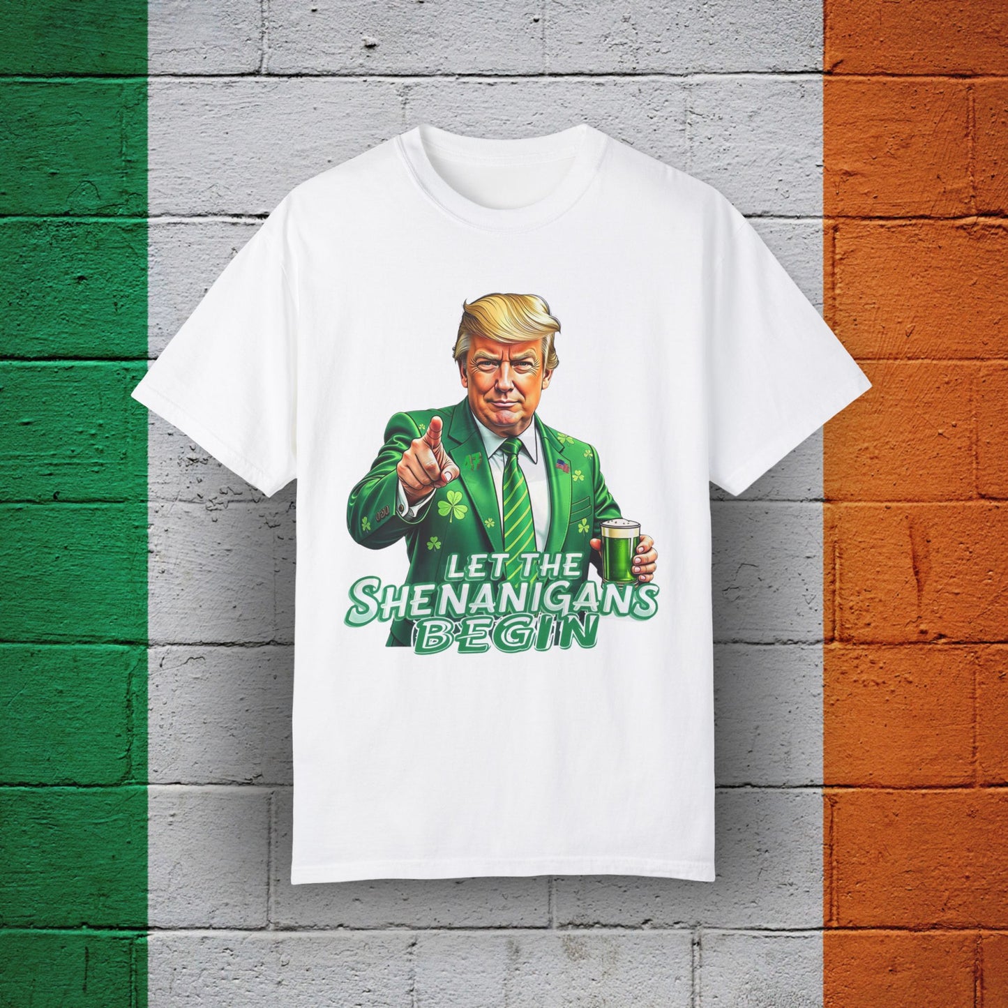 Let the Shenanigans Begin Unisex Garment-Dyed T-Shirt - Fun St. Patrick's Day Tee