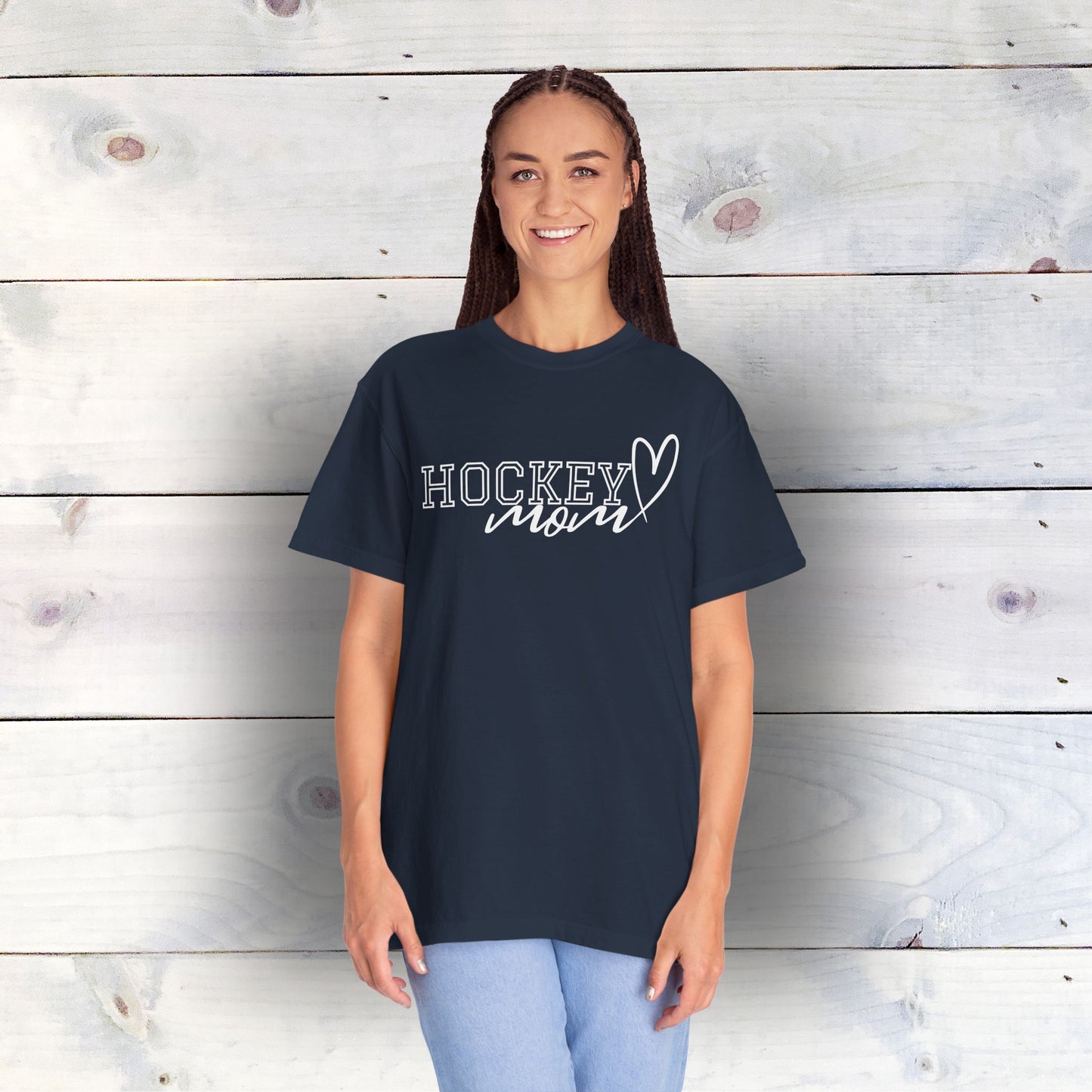 Eco-Friendly Hockey Mom Heart T-Shirt | 100% US Ring-Spun Cotton