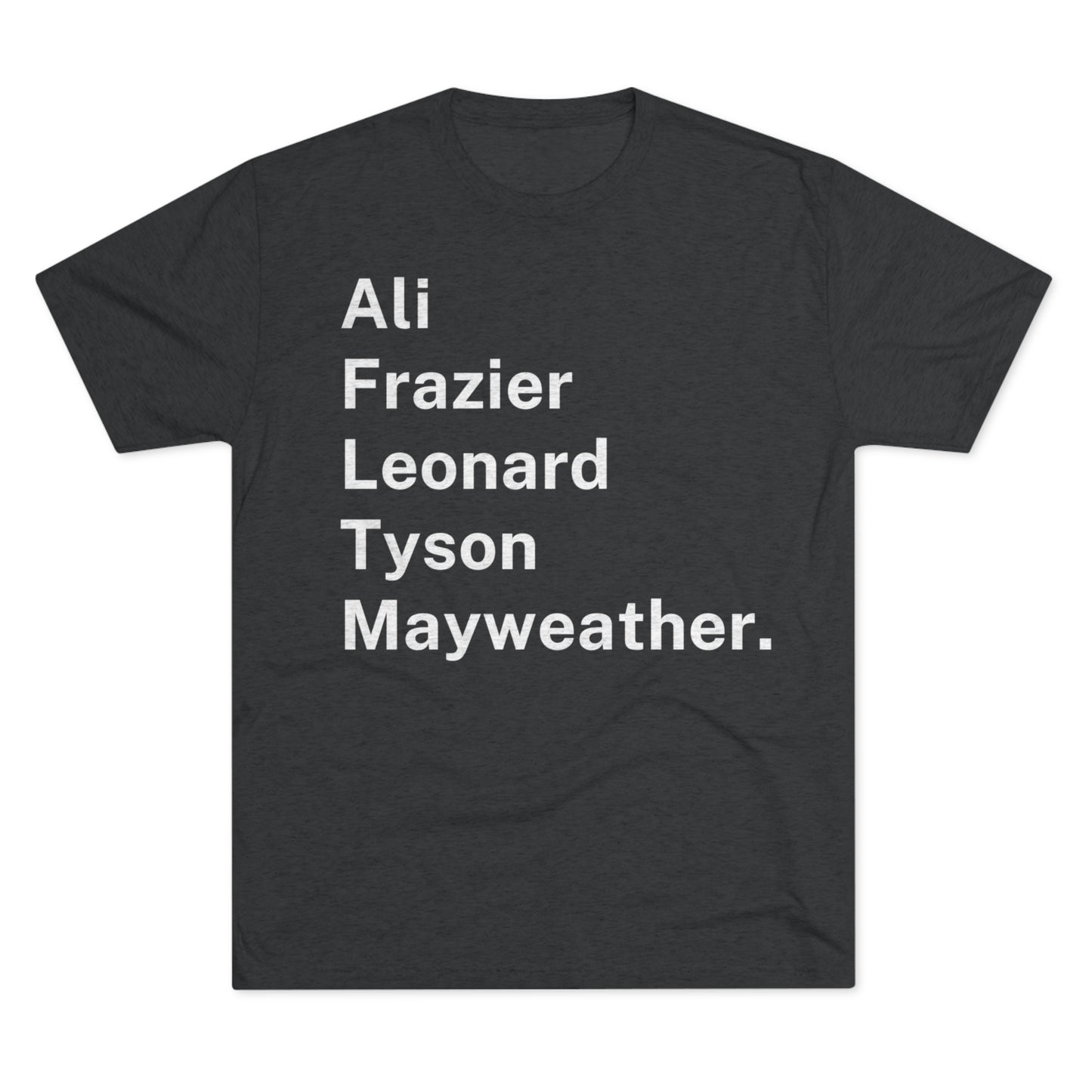 Top 5 Legendary Boxers Ultra-Soft Tri-Blend T-Shirt - Essential Boxing Fan Apparel