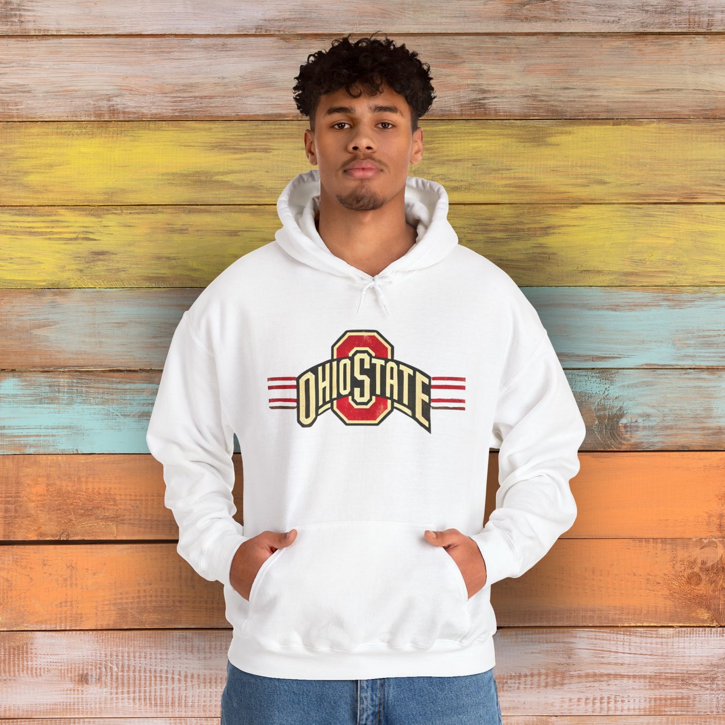 Vintage Ohio State Unisex Heavy Blend™ Hooded Sweatshirt