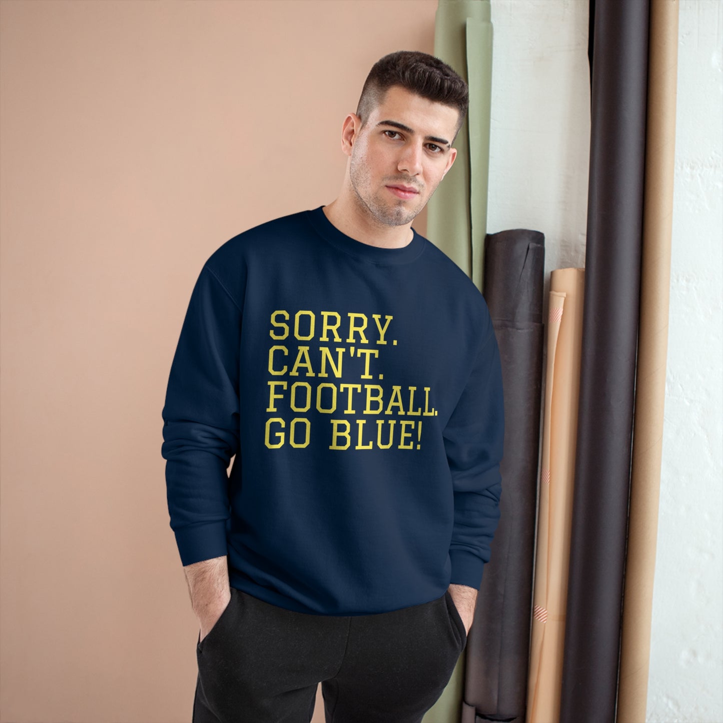 Michigan Cant. Football. GO BLUE! - Premium Champion Sweatshirt