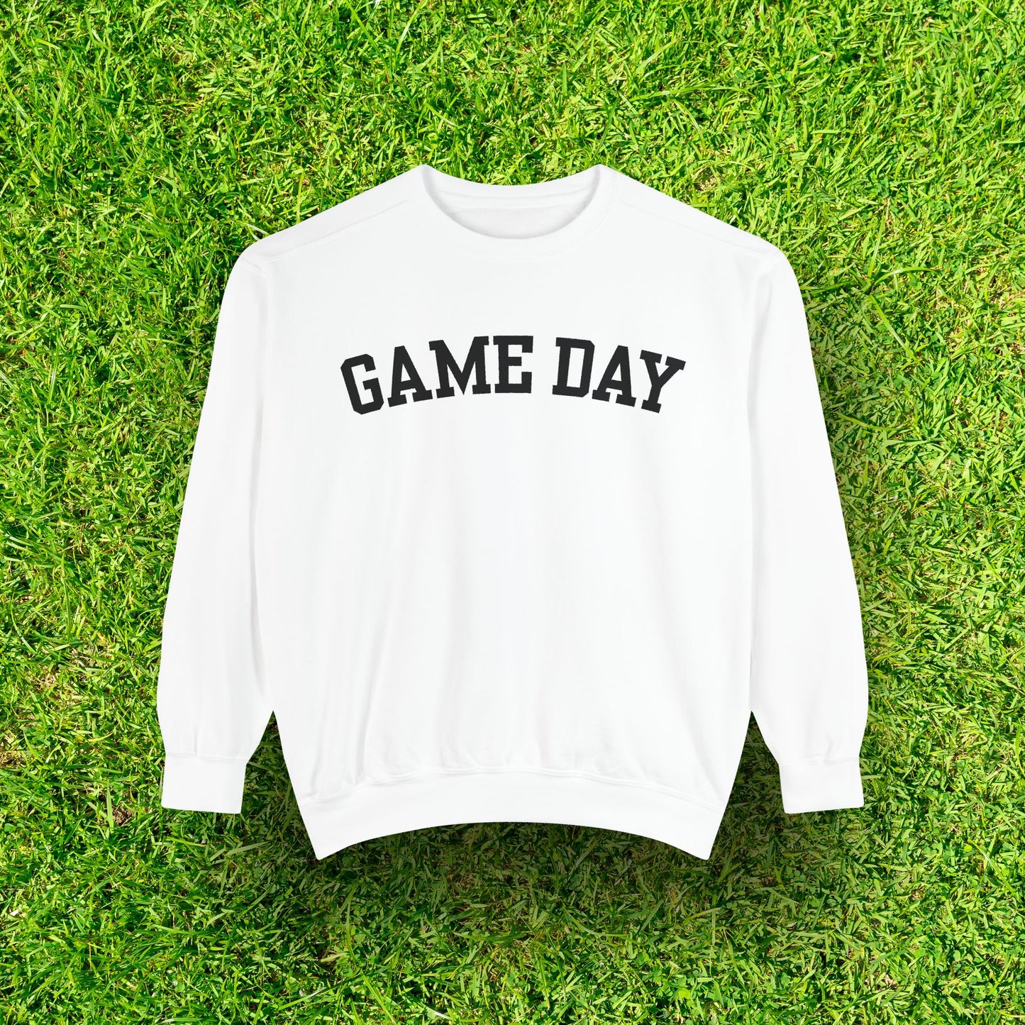 Eco-Friendly GAME DAY Garment-Dyed Sweatshirt - Sustainable Ring-Spun Cotton & Polyester Blend