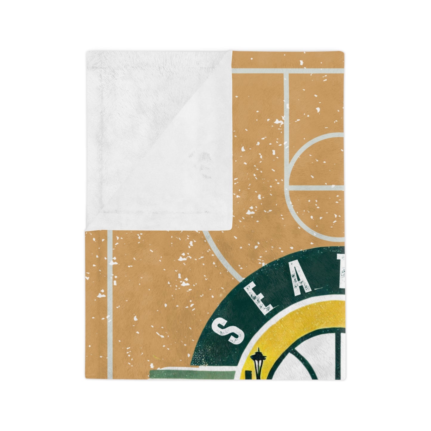 Vintage Supersonics Velveteen Blanket – Super Soft NBA-Inspired Comfort