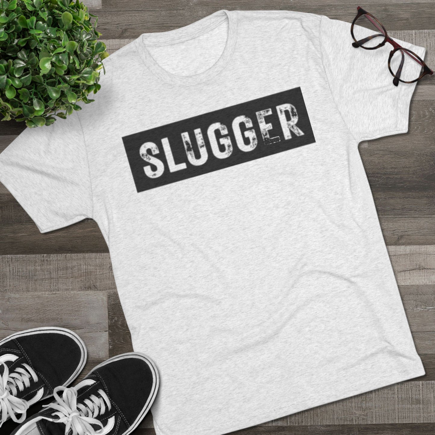 Slugger Block - Baseball Bliss Tri-Blend Tee: Unbelievably Soft Comfort with a Stylish Edge - Perfect for Baseball Enthusiasts!