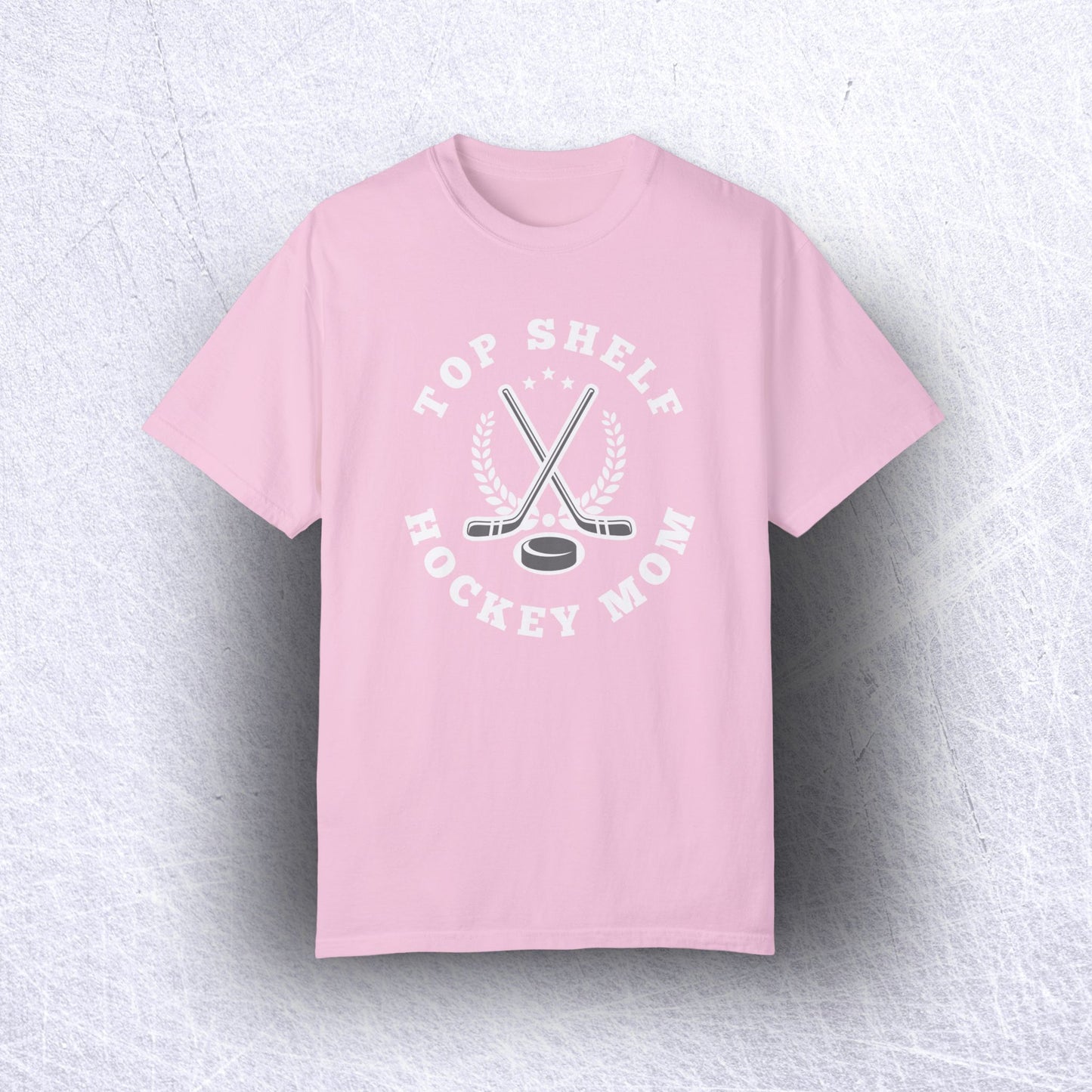 Eco-Friendly Top Shelf Hockey Mom T-Shirt | 100% US Ring-Spun Cotton